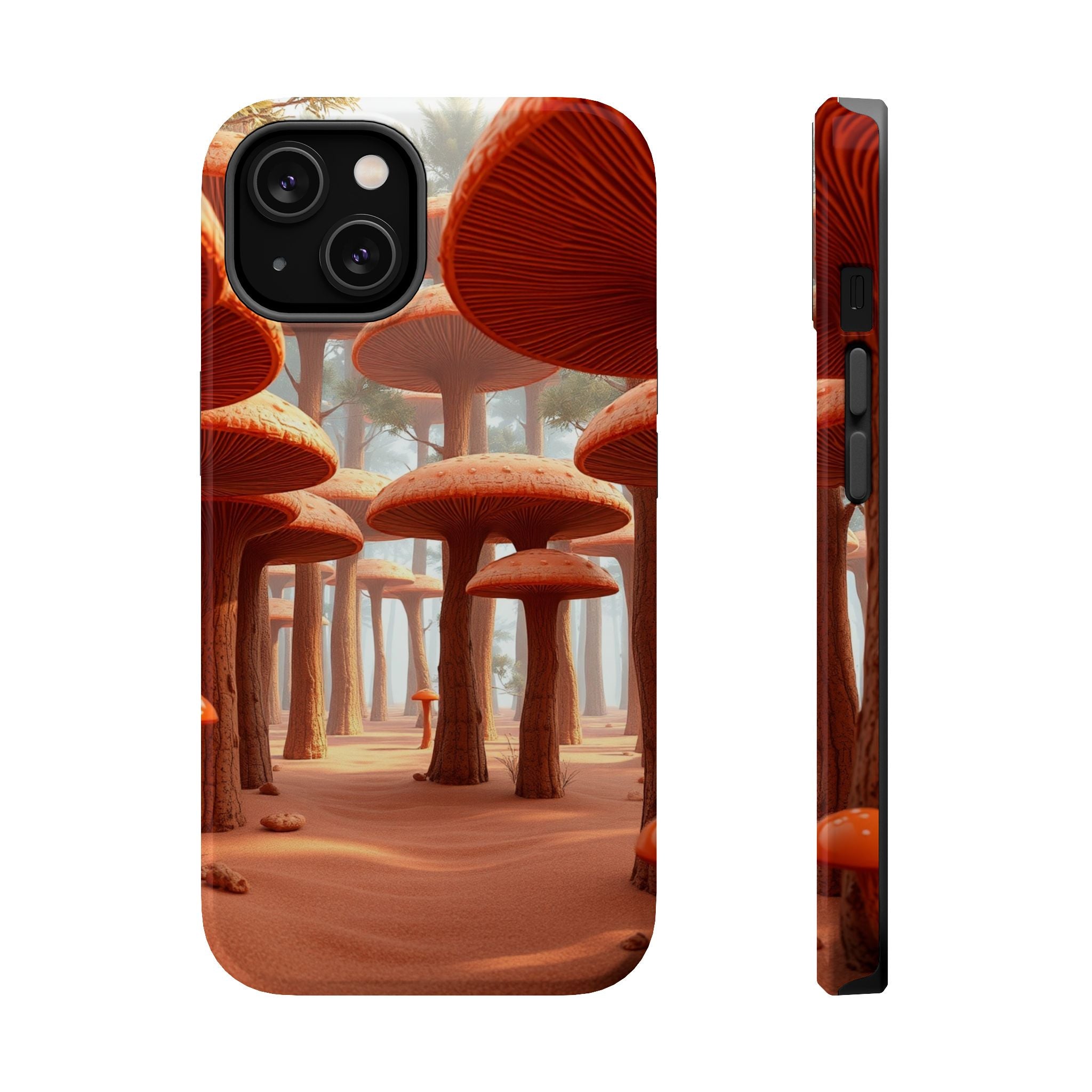 iPhone Mushroom Forest 3D Digital Bold Modern Everyday Snap Case · iPhone Case