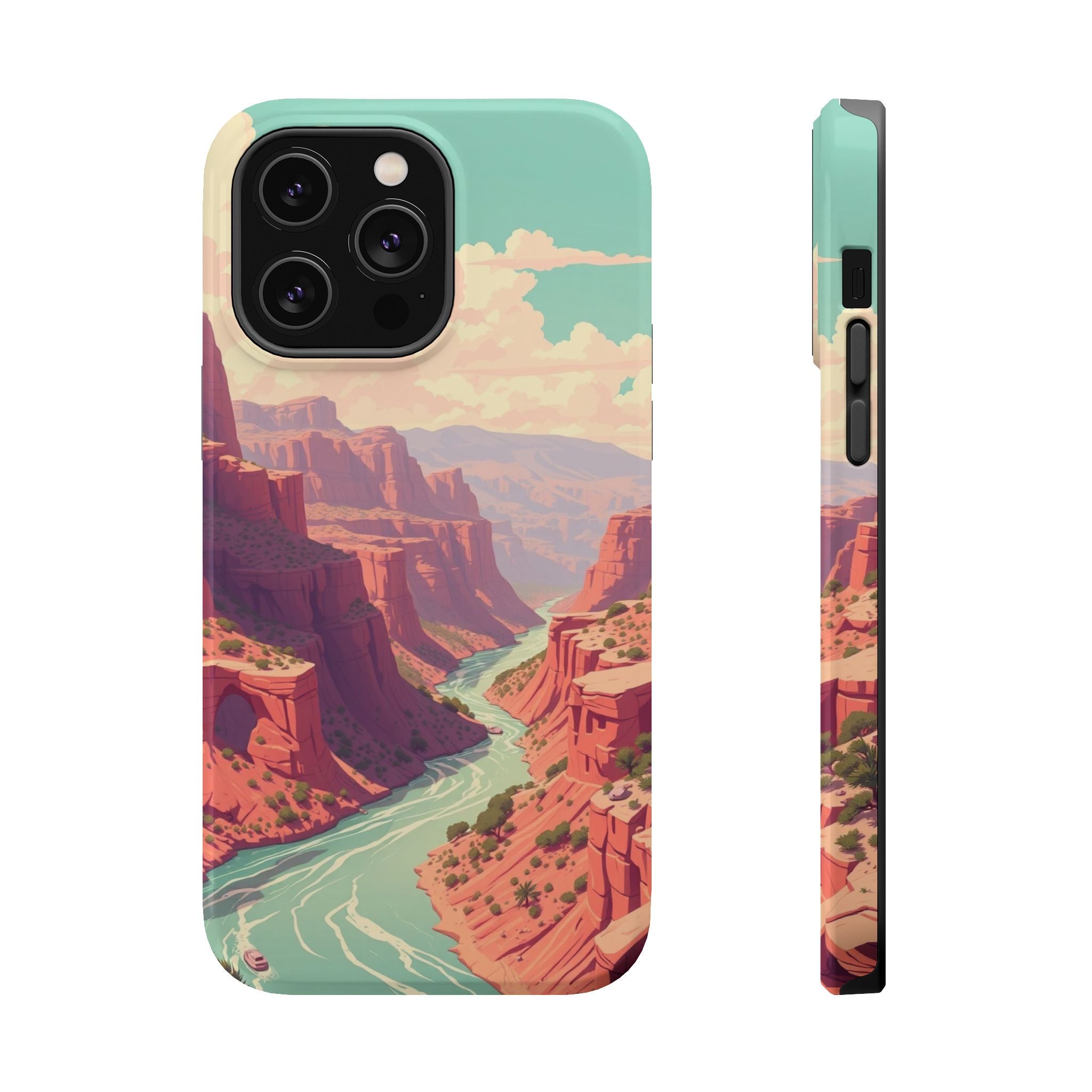 iPhone River Canyon Electric Art Bold Modern Everyday Snap Case · iPhone Case