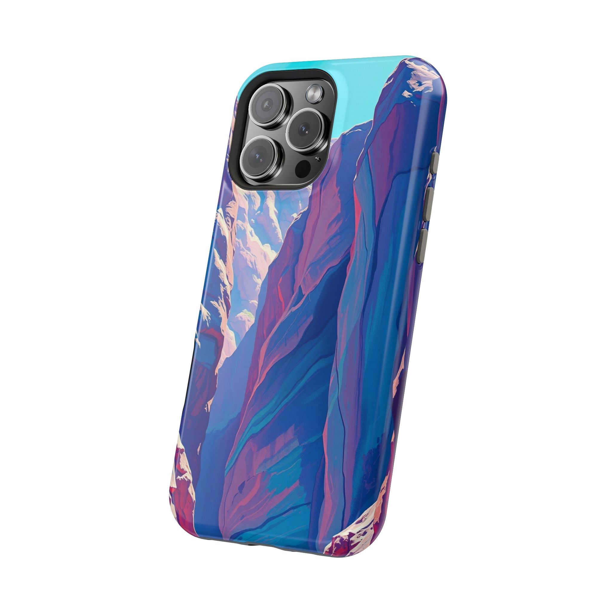 iPhone Cyan And Magenta Canyon Wall Slim Everyday Designer Case · iPhone Case