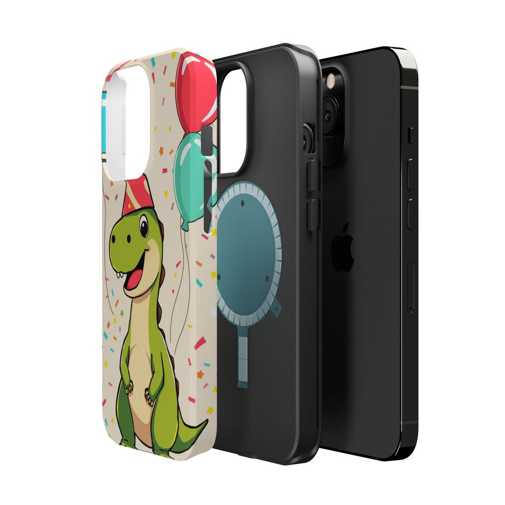 iPhone Dino with Party Hat Kids Fun Phone Case Gift Slim Snap Case · iPhone Case