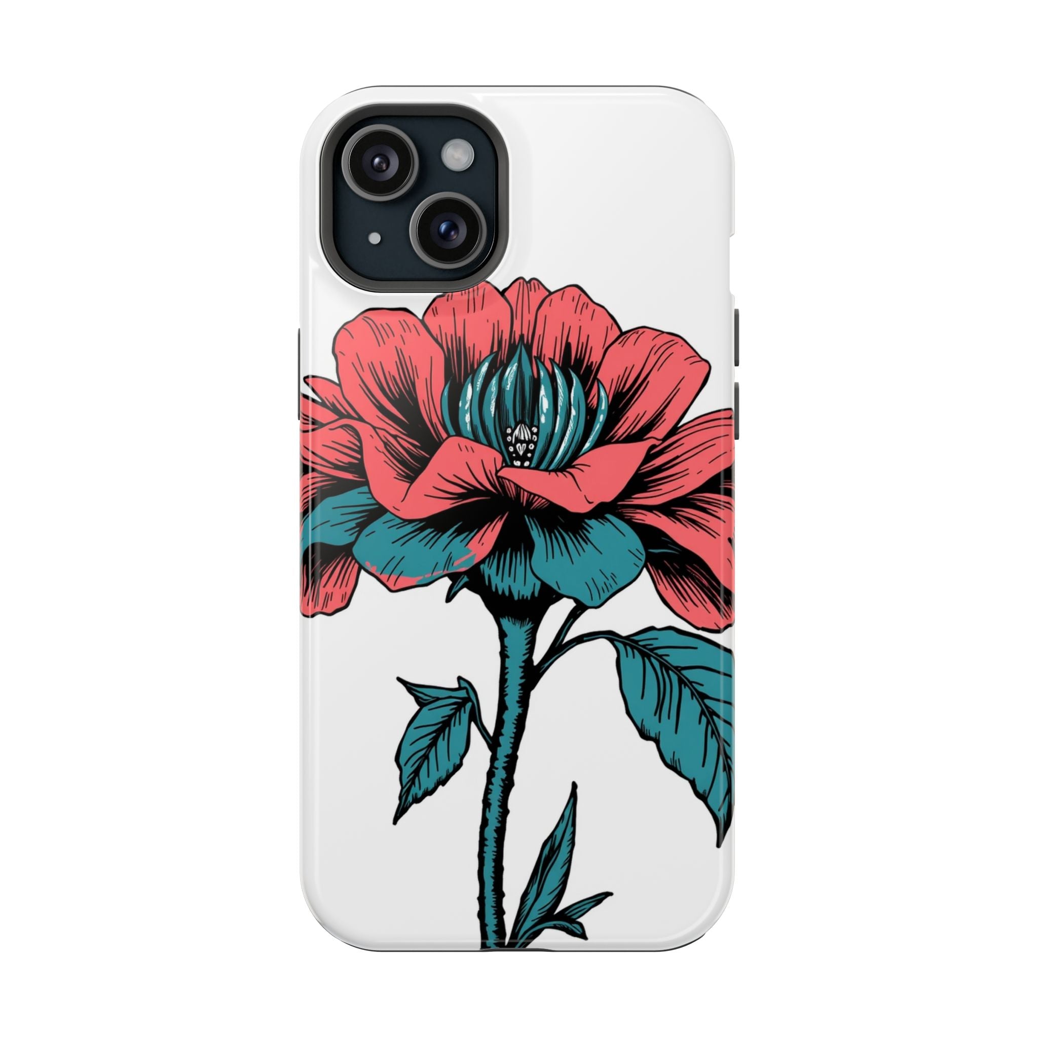 iPhone Garden Party Bloom Dark Gothic Ink Slim Snap Case · iPhone Case
