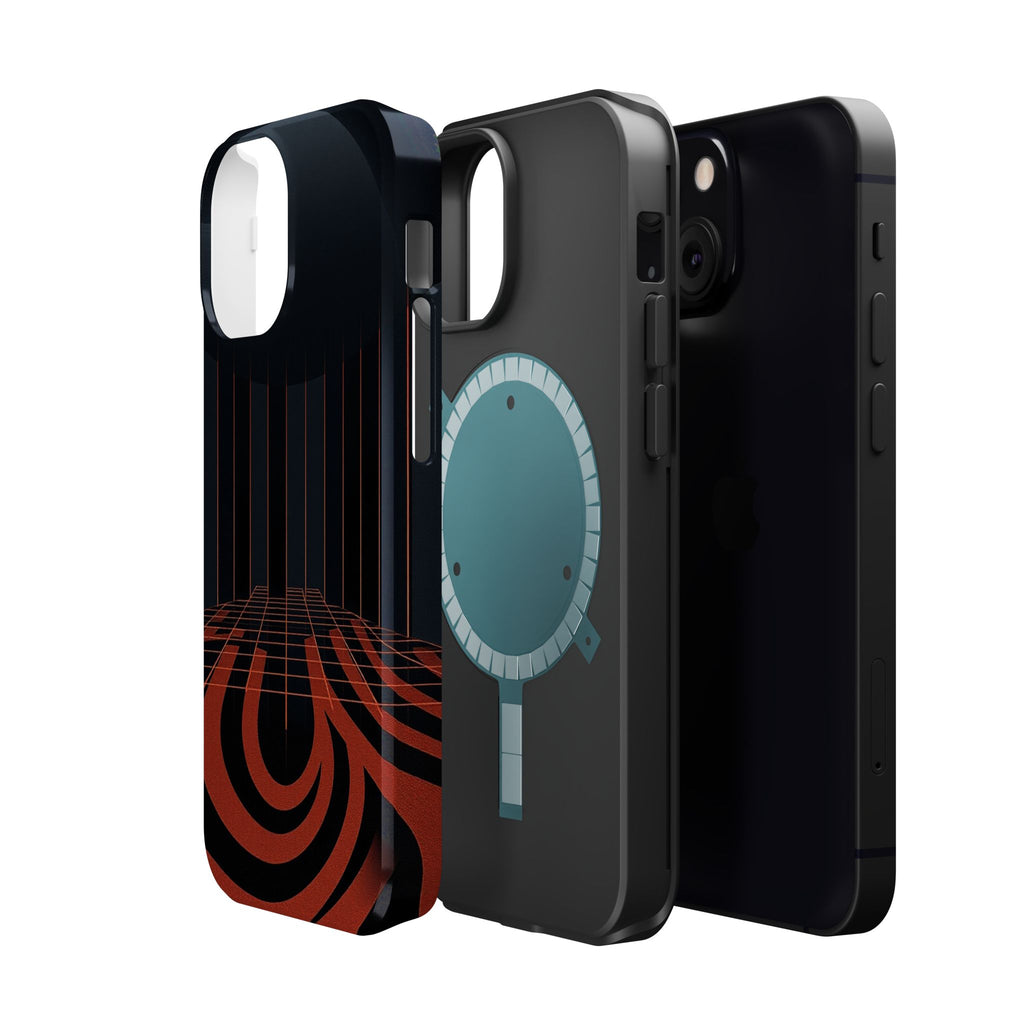 iPhone Op Art Grid Dark Gothic Ink Bold Modern Everyday Snap Case · iPhone Case