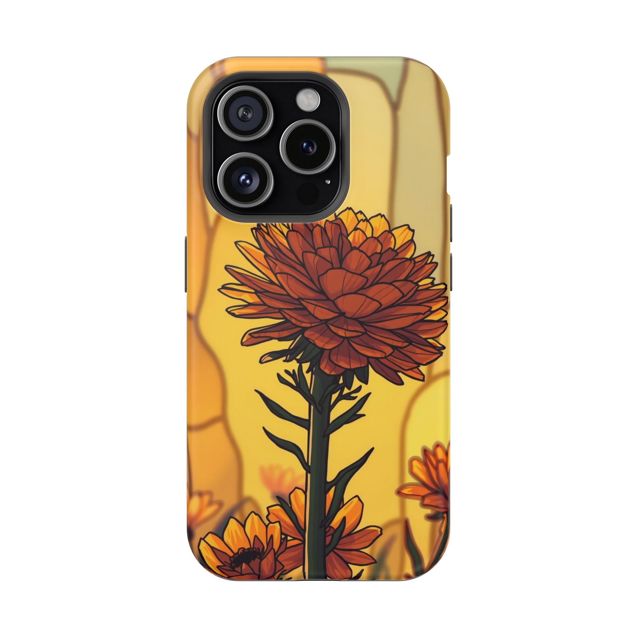 iPhone Sunset Amber And Peach Ranunculus Stack Soft iPhone Finish · iPhone Case