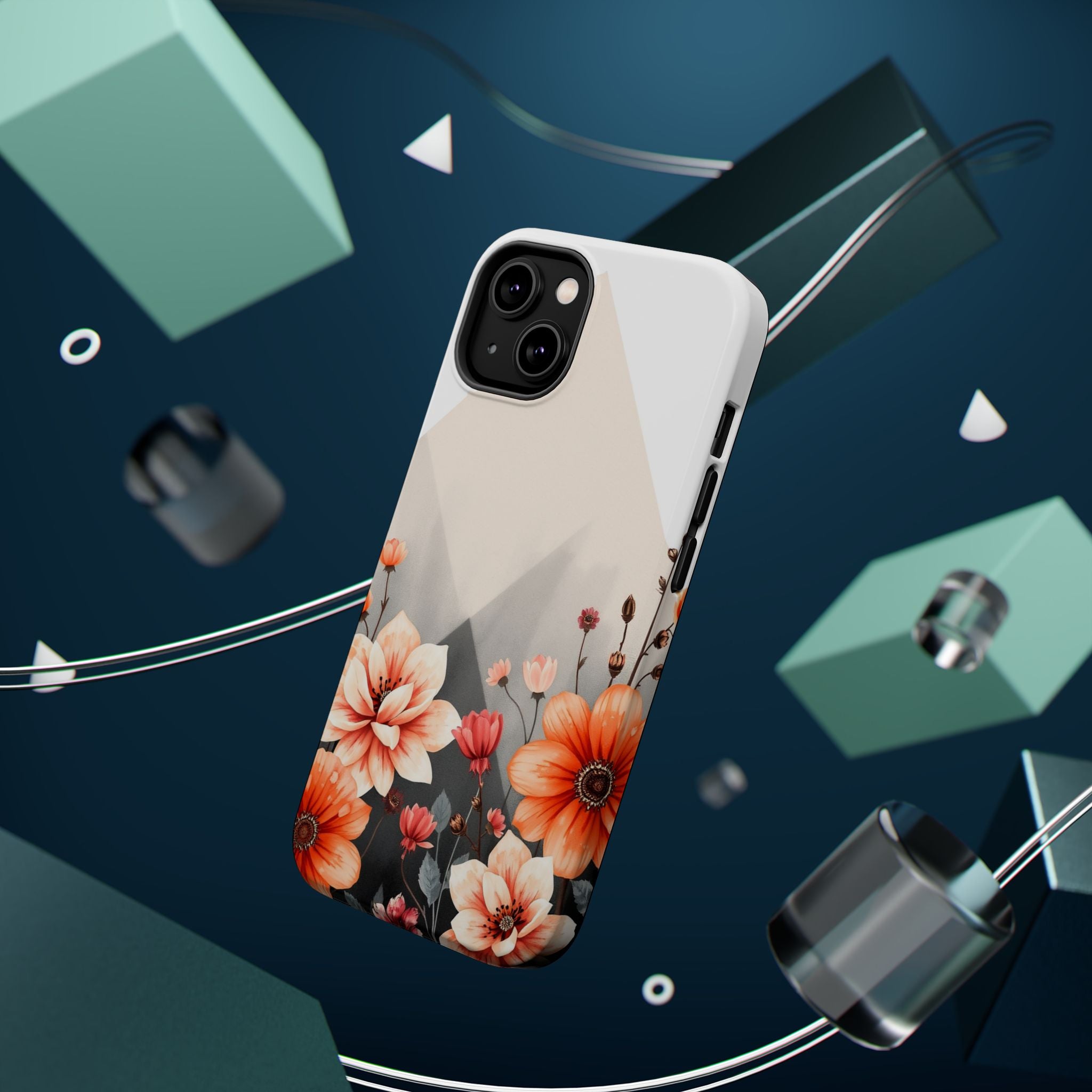 iPhone Floral Geometric Vibrant Design Slim Snap Case · iPhone Case