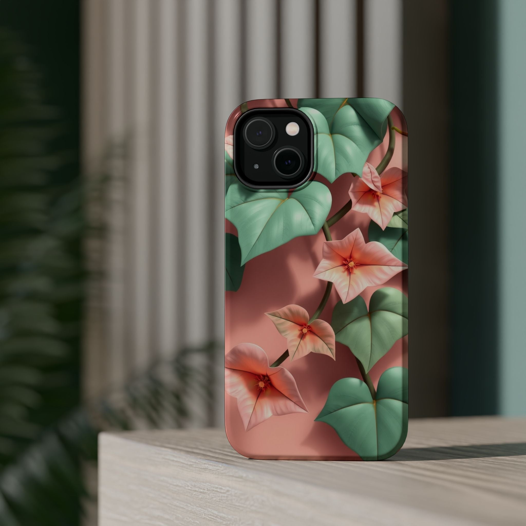iPhone Mint And Blush Art Nouveau Vine Slim Everyday Designer Case · iPhone Case