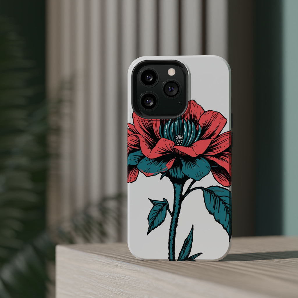 iPhone Garden Party Bloom Dark Gothic Ink Slim Snap Case · iPhone Case