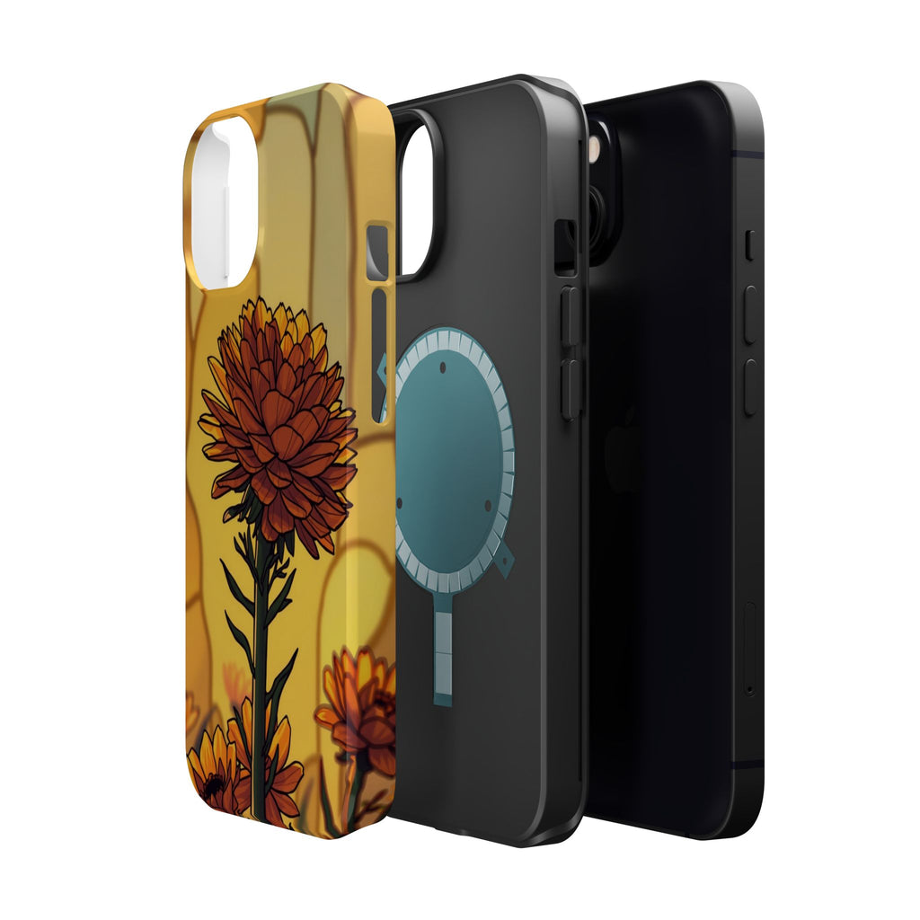 iPhone Sunset Amber And Peach Ranunculus Stack Soft iPhone Finish · iPhone Case