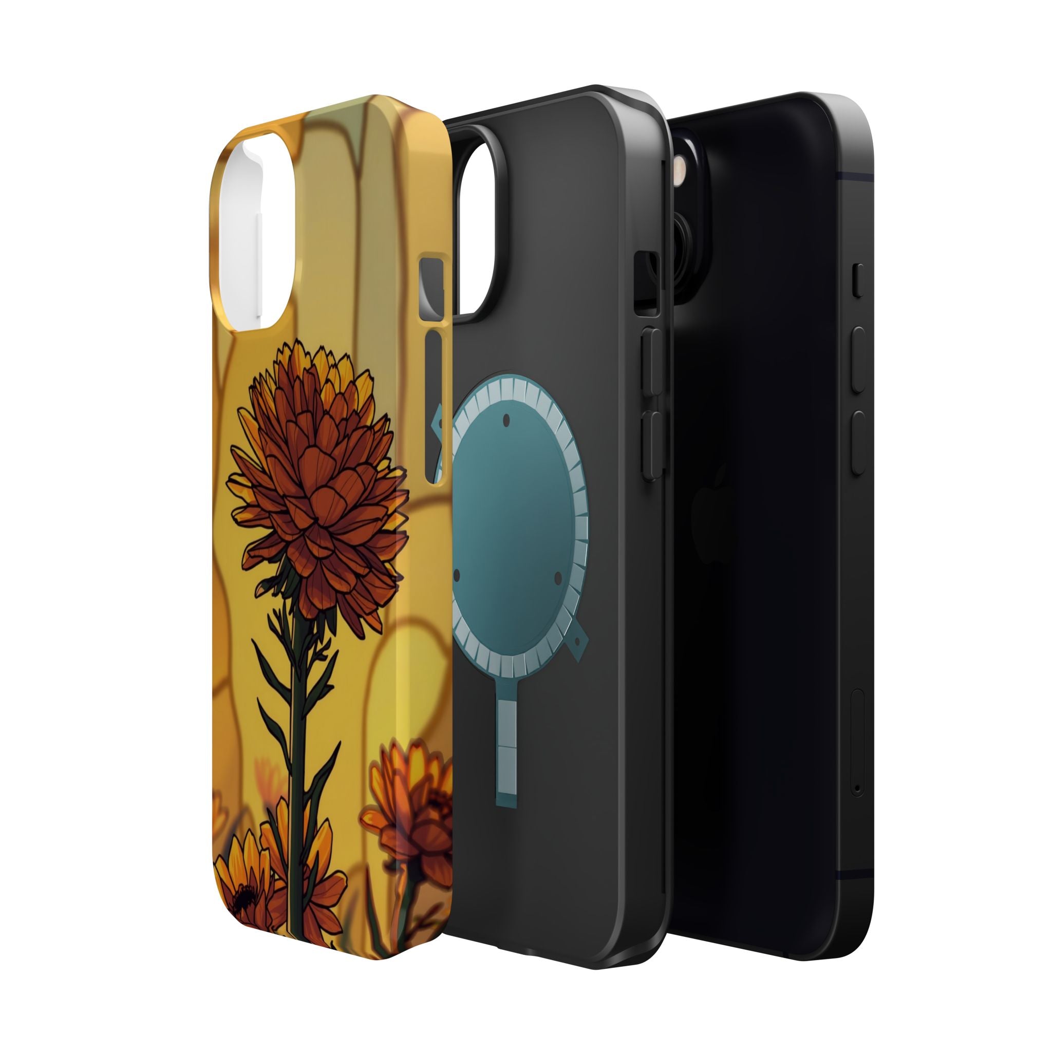 iPhone Sunset Amber And Peach Ranunculus Stack Soft iPhone Finish · iPhone Case