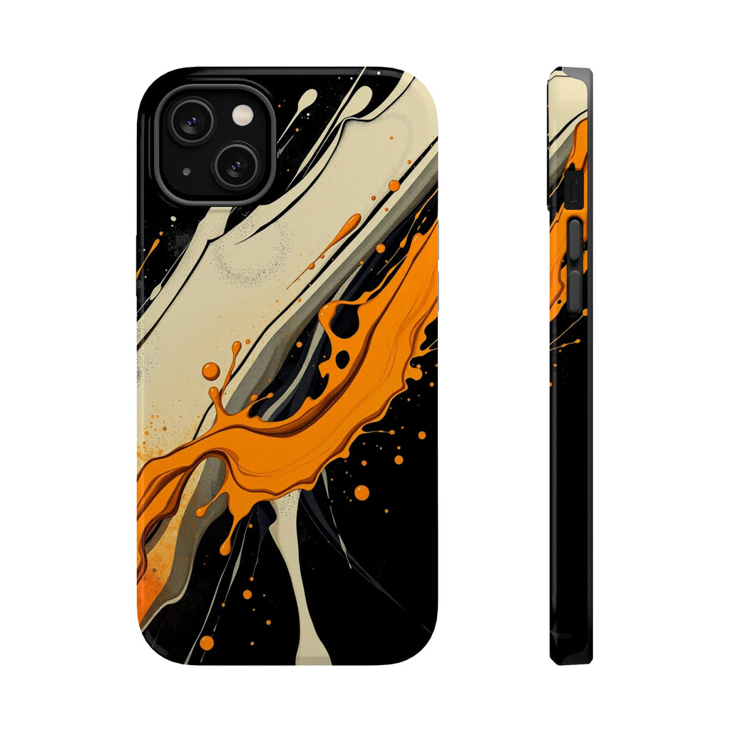 iPhone Mustard And Rust Paint Splash Slim Everyday Designer Case · iPhone Case