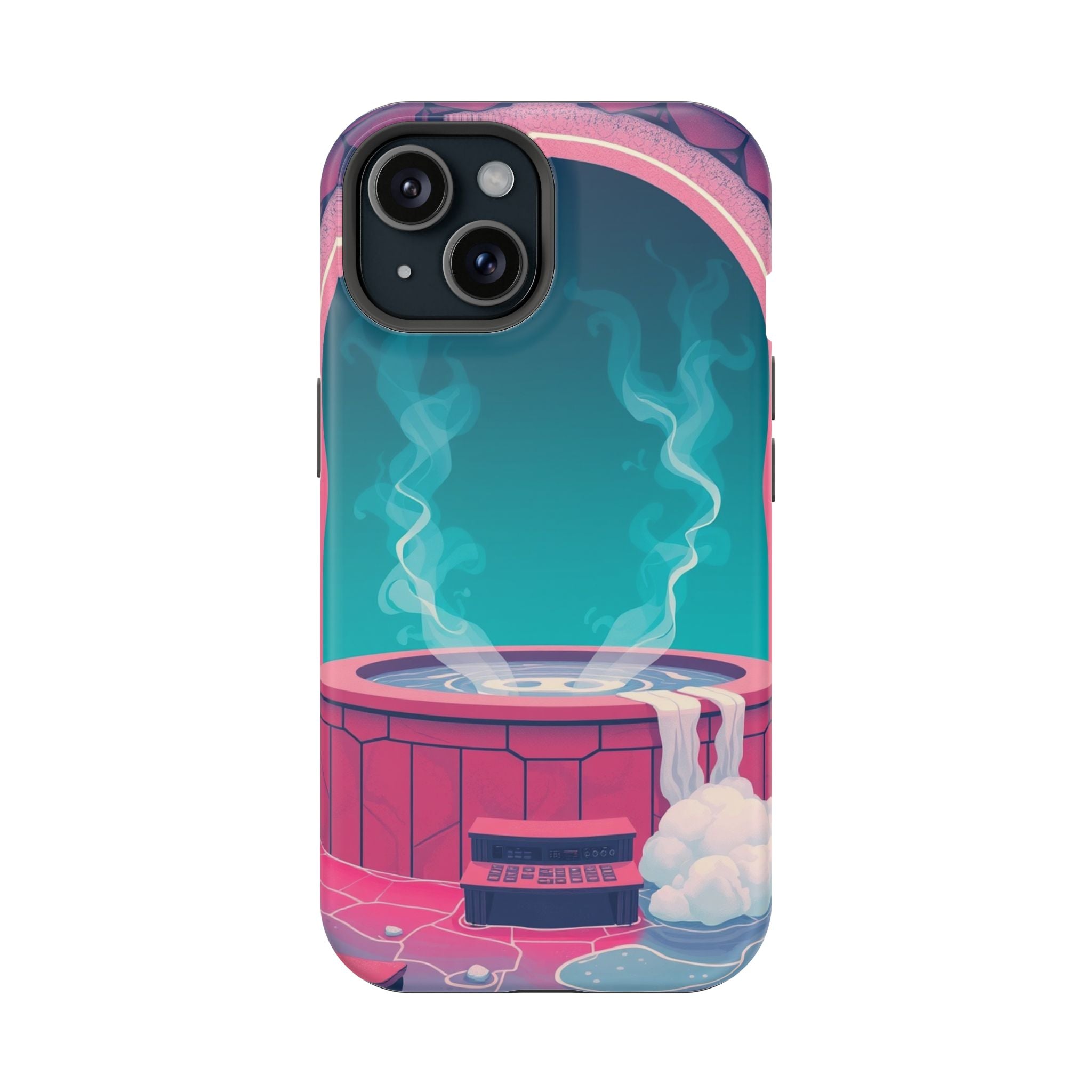 iPhone Hot Spring Steam Risograph Print Slim Everyday iPhone Designer · iPhone C