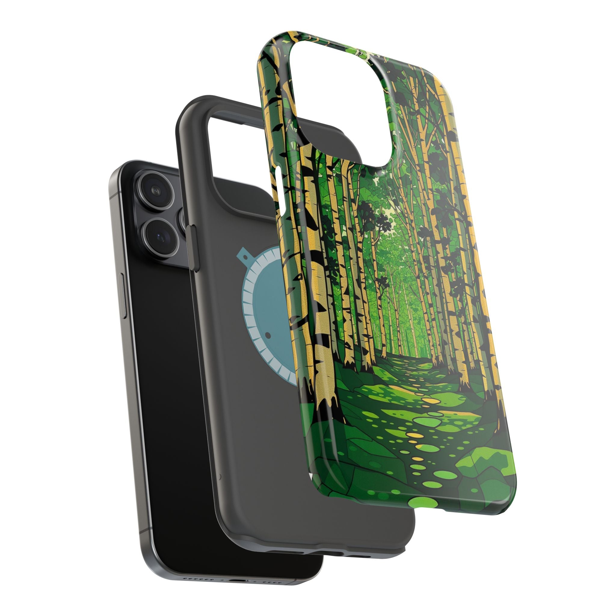 iPhone Emerald Green And Gold Birch Grove Slim iPhone Everyday Designer · iPhone