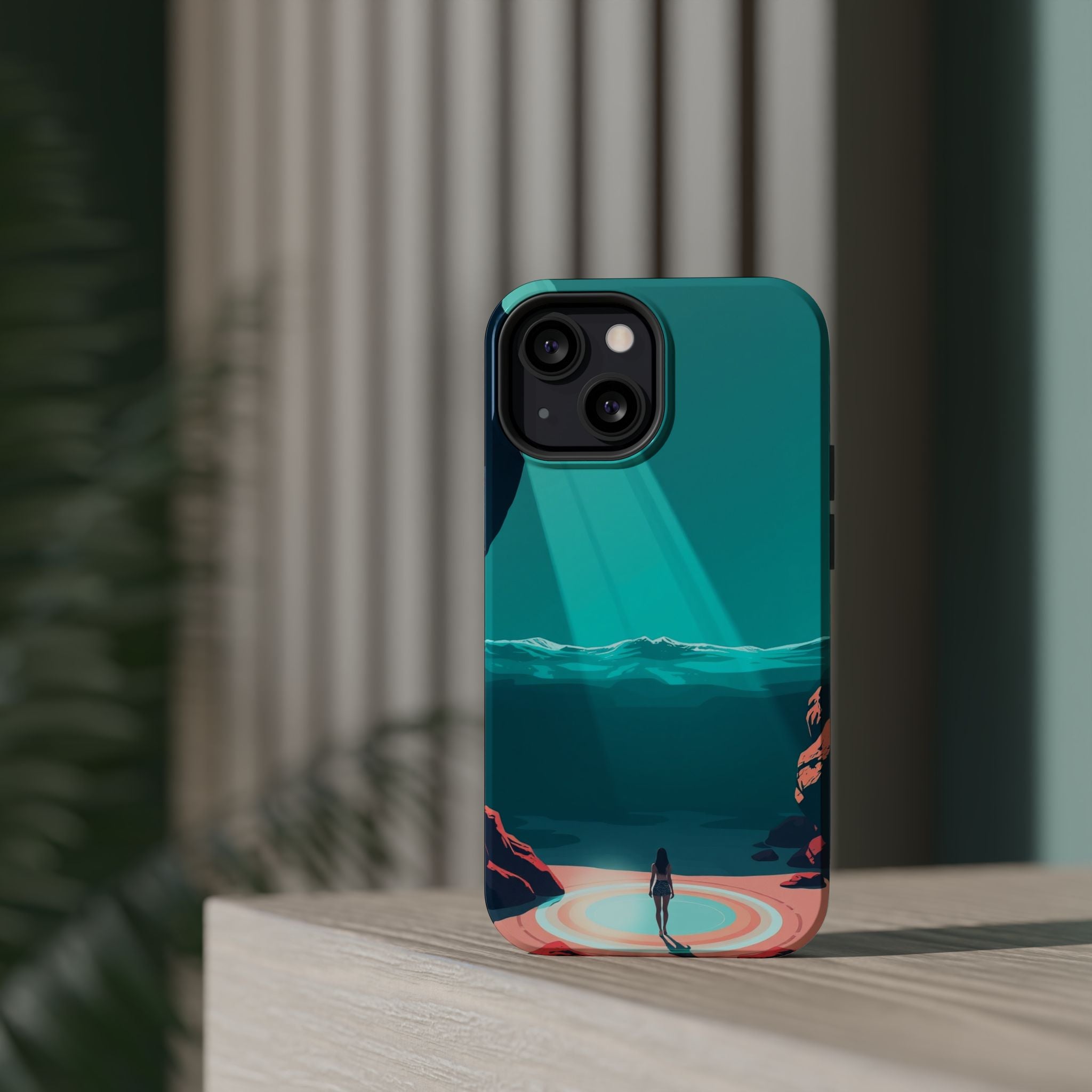 iPhone Earthy Tidal Pool Design 17 Bold Modern Everyday Snap Case · iPhone Case