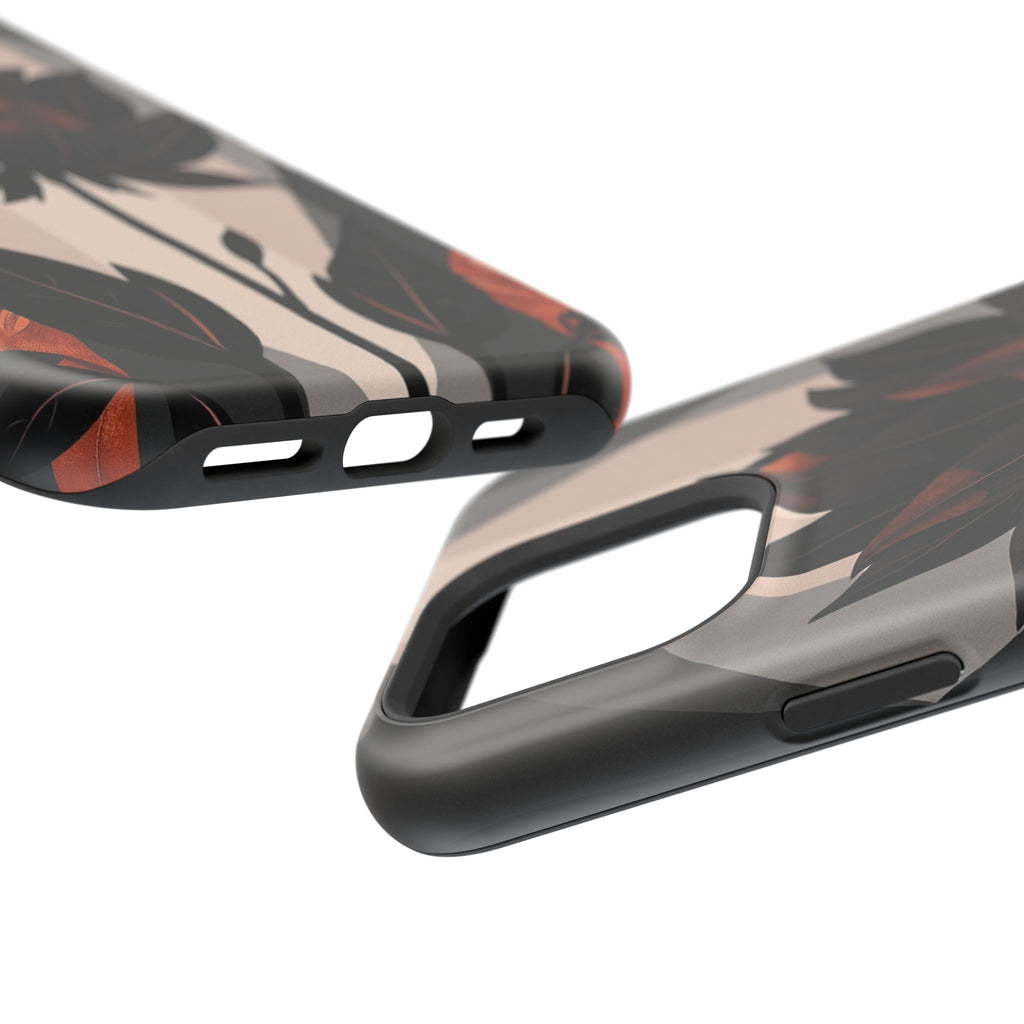 iPhone Charcoal And Copper Floral Silhouette Slim iPhone Everyday · iPhone Case