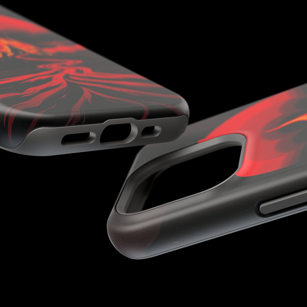 iPhone Black And Crimson Wildfire Glow Slim Everyday Designer Case · iPhone Case