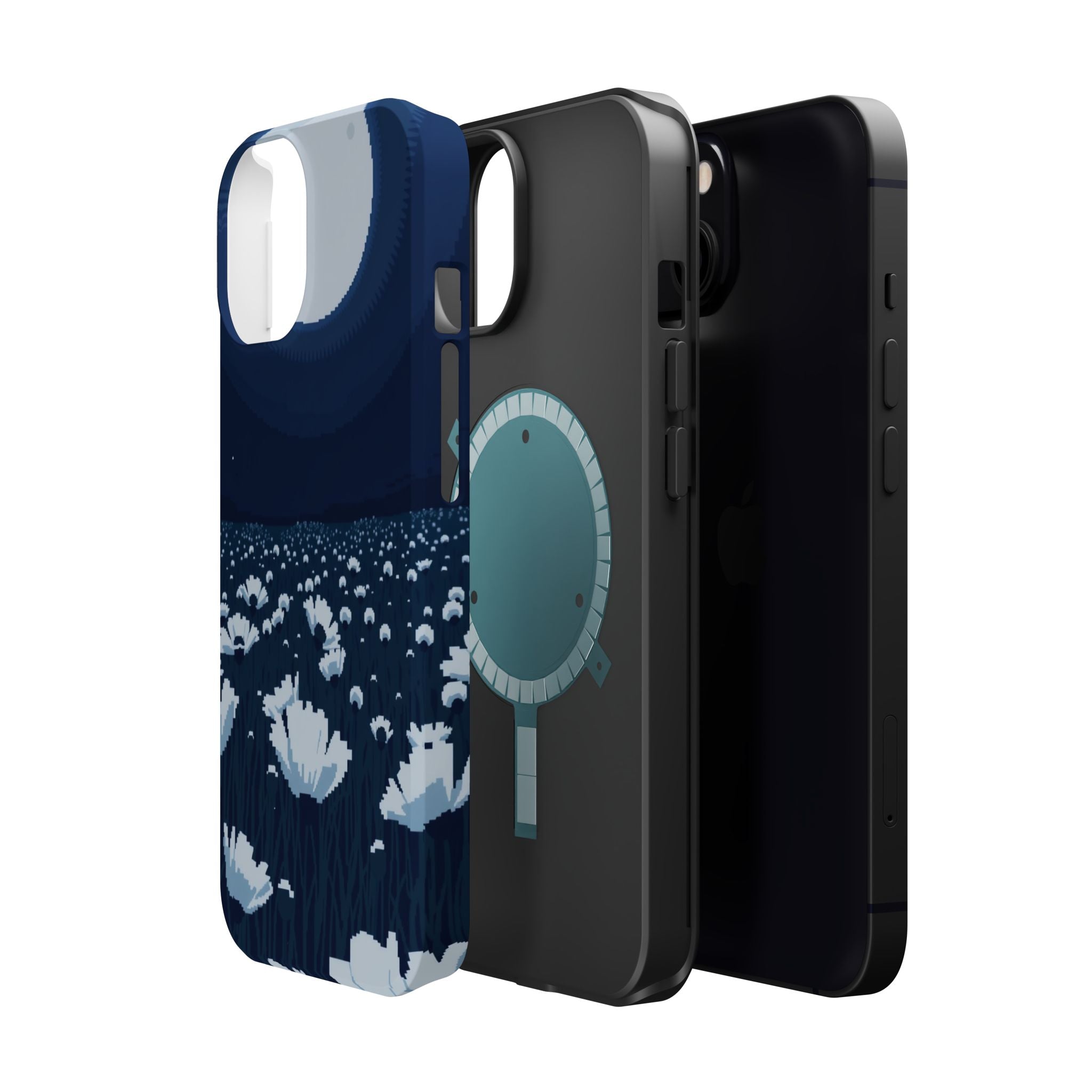iPhone Poppy Field Pixel Art -Bit Bold Modern Everyday Snap Case · iPhone Case