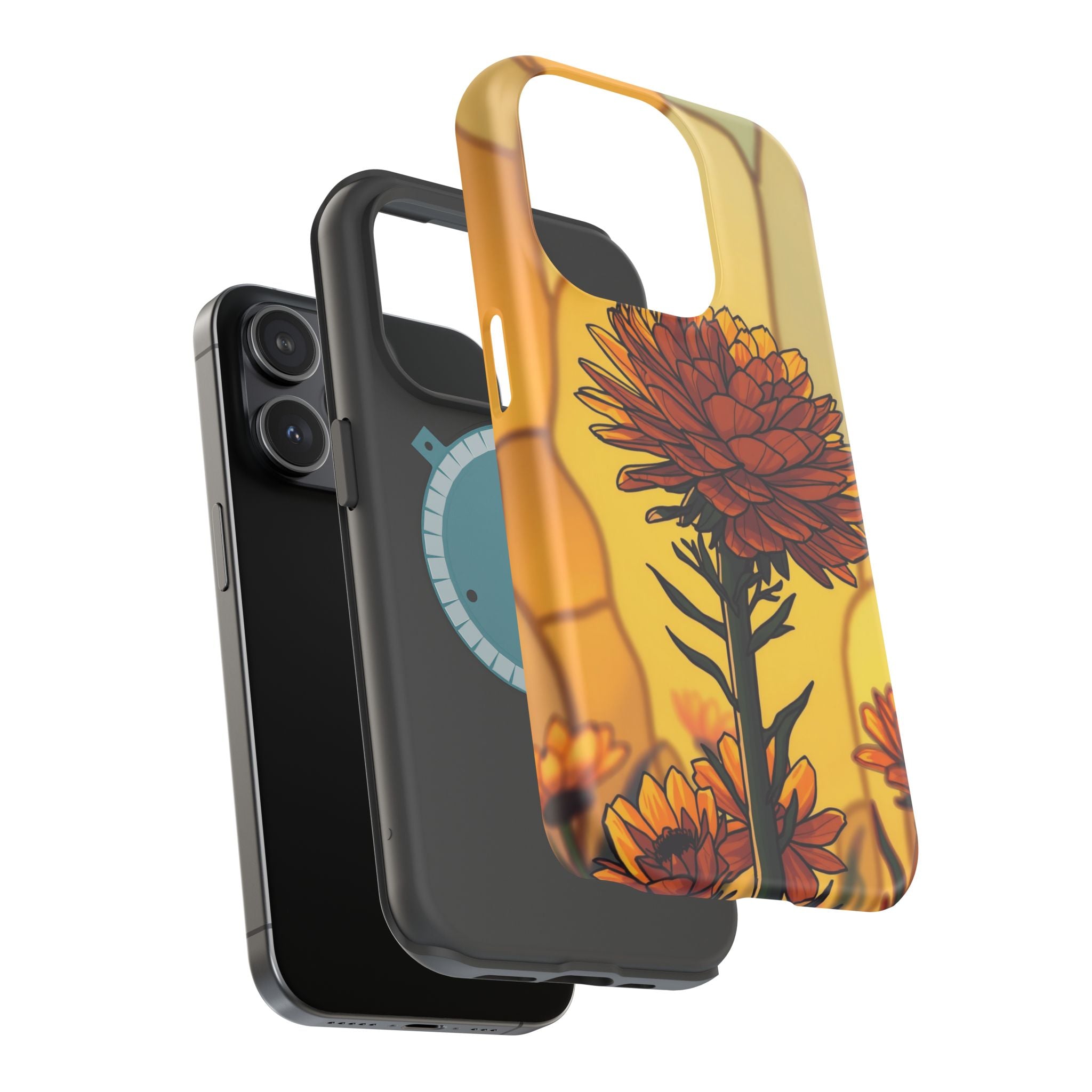 iPhone Sunset Amber And Peach Ranunculus Stack Soft iPhone Finish · iPhone Case