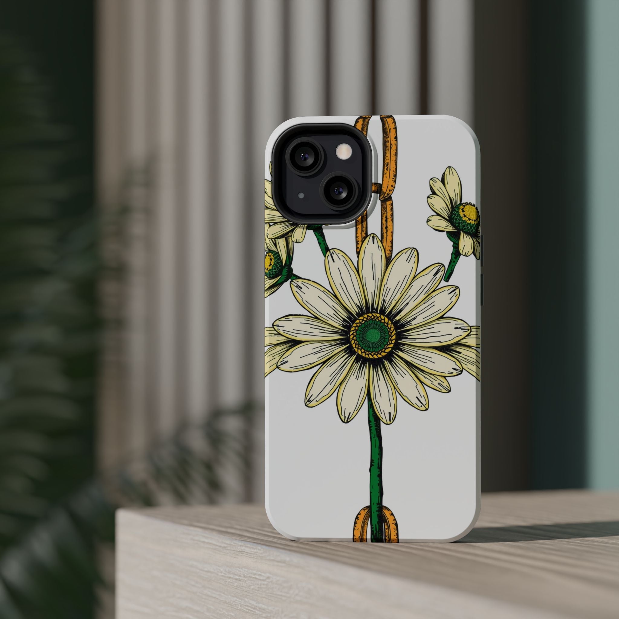 iPhone Daisy Chain Dark Gothic Ink Bold Modern Everyday Snap Case · iPhone Case