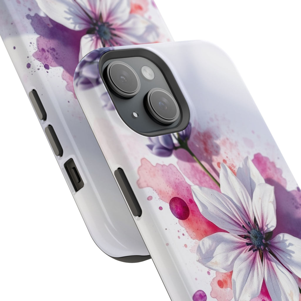 iPhone Floral Watercolor Splash Bold Art Slim Everyday iPhone 15 · iPhone Case