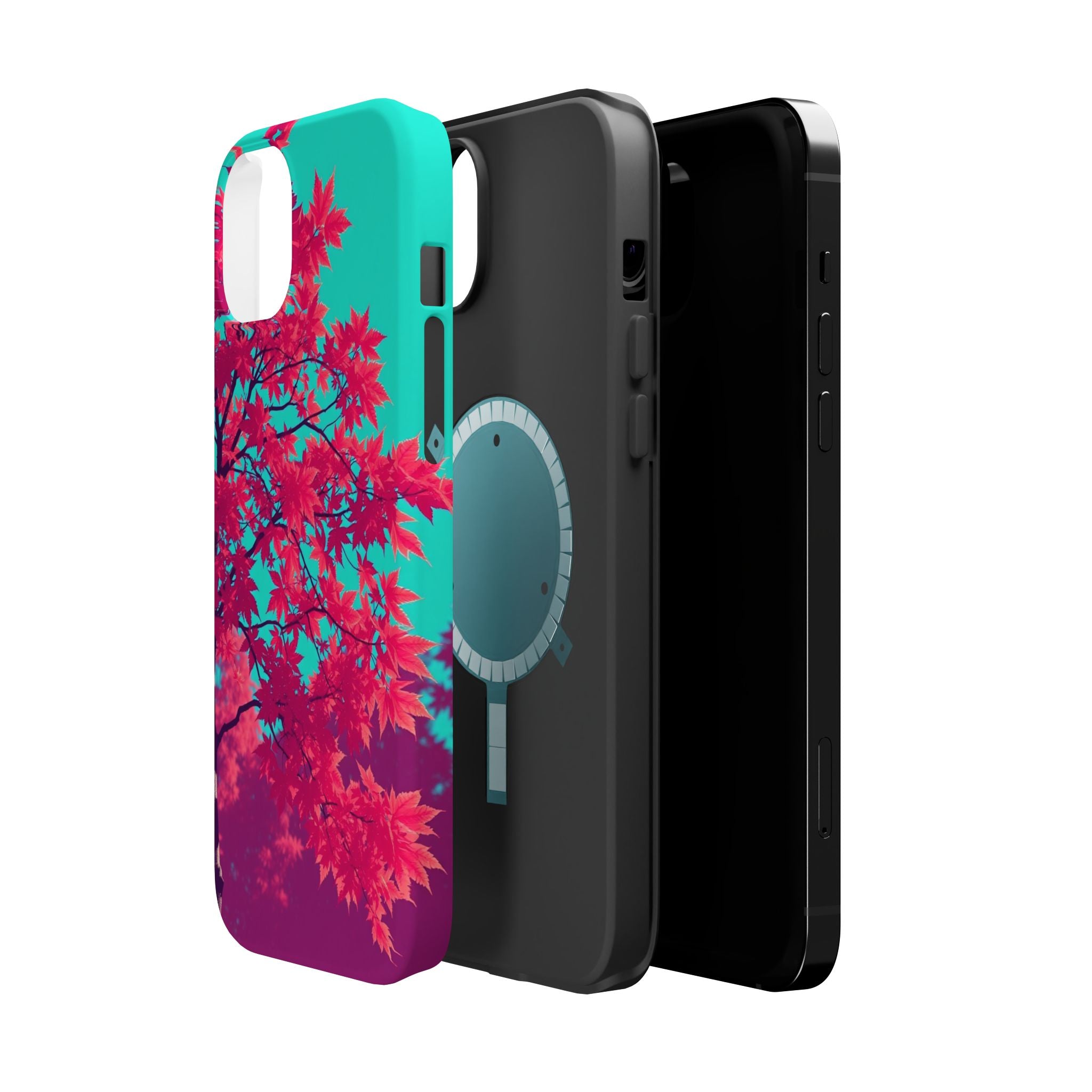 iPhone Cyan And Magenta Autumn Maple Slim Everyday iPhone 16 Designer · iPhone C