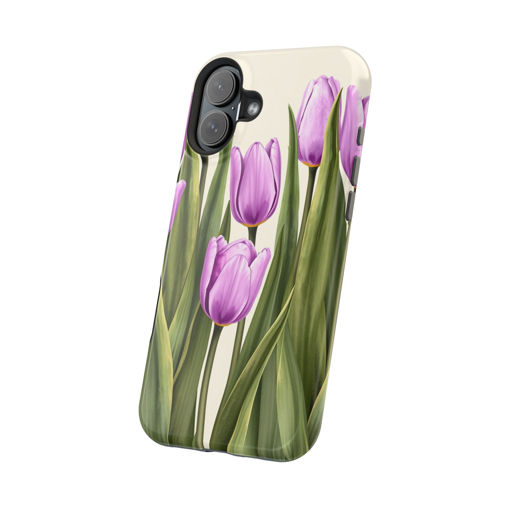 iPhone Tulip Row Electric Art 14 Bold Modern Everyday Snap Case · iPhone Case