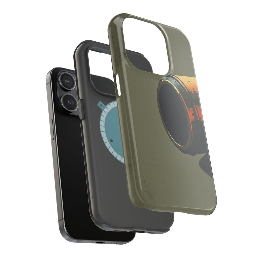 iPhone Charcoal And Copper Vintage Postcard Slim Everyday Designer Case · iPhone