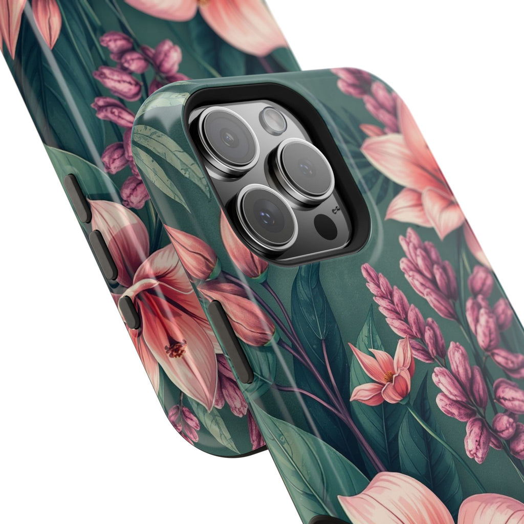 iPhone Mint And Blush Jungle Floral Slim Everyday Designer Case · iPhone Case