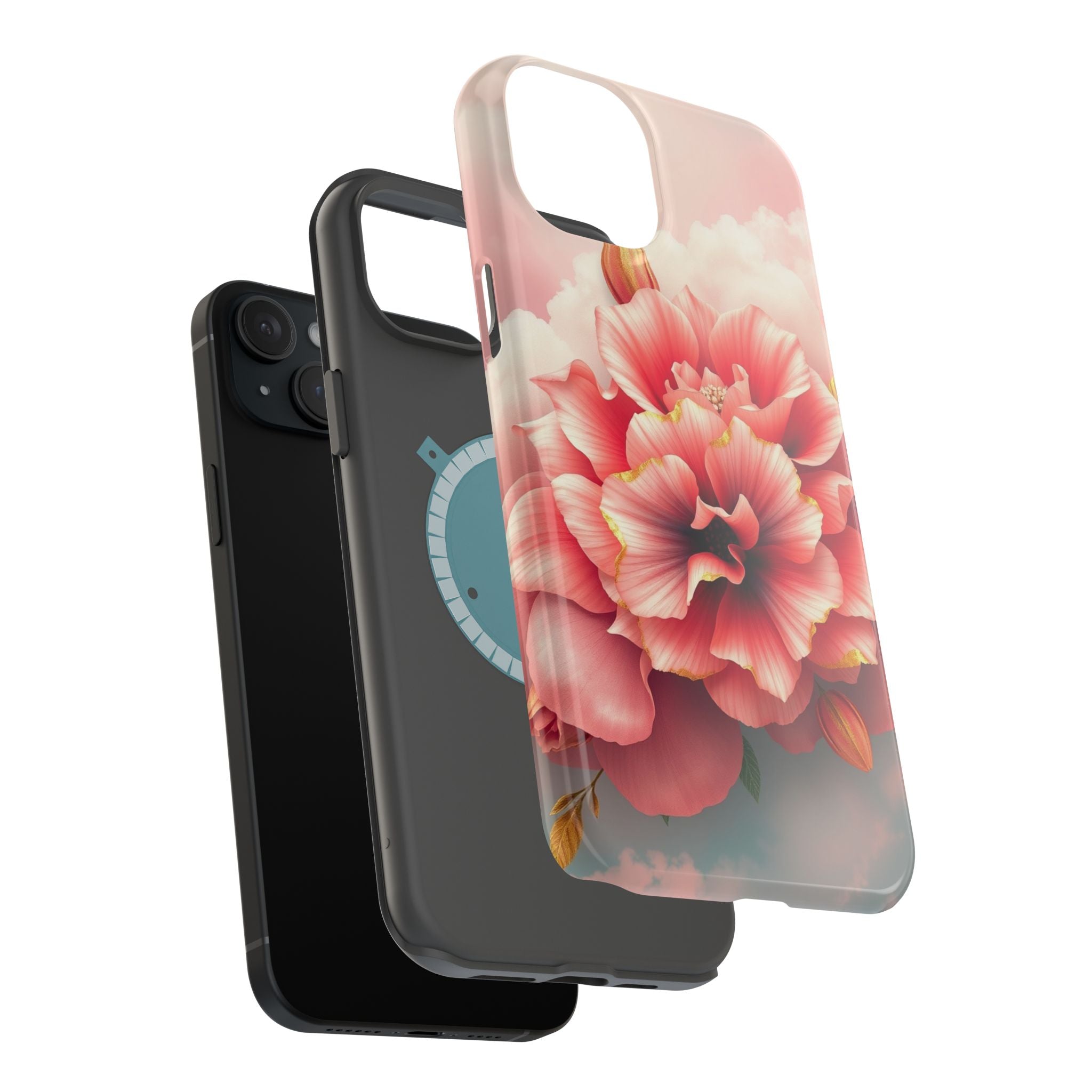 iPhone Pastel Floral Cloud Gold Foil Luxury Slim iPhone Everyday · iPhone Case