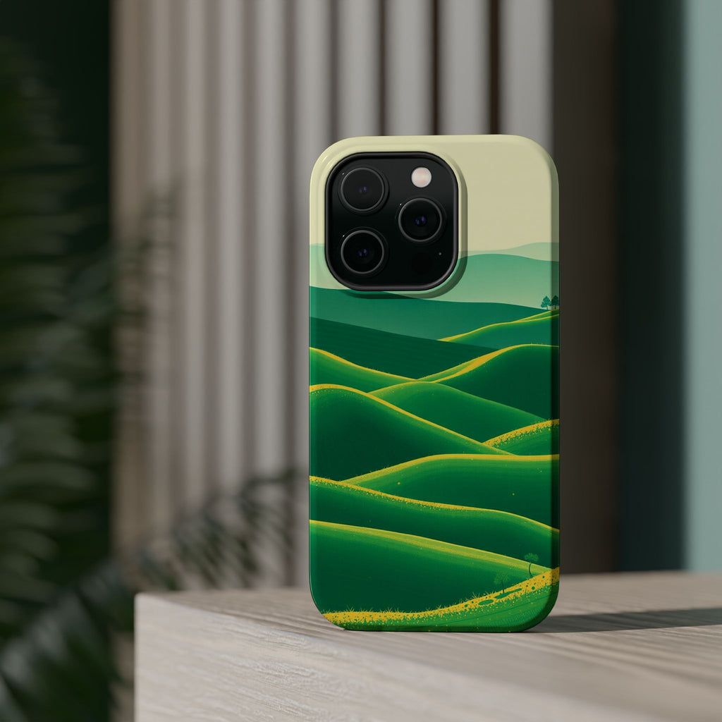 iPhone Rolling Hills Risograph Print Slim Everyday Designer Case · iPhone Case