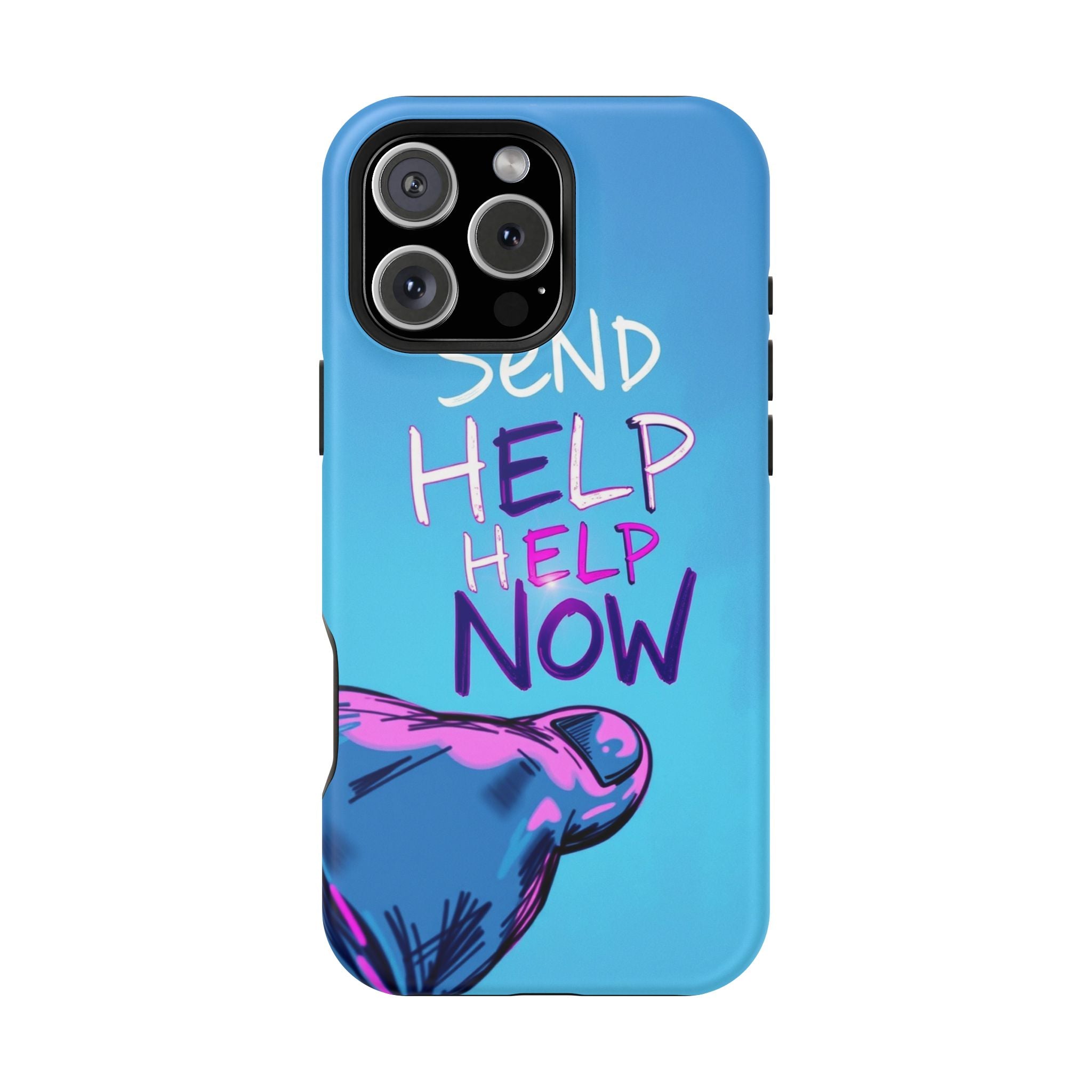 iPhone Radiant Send Help Now Design Slim Everyday Designer Case · iPhone Case