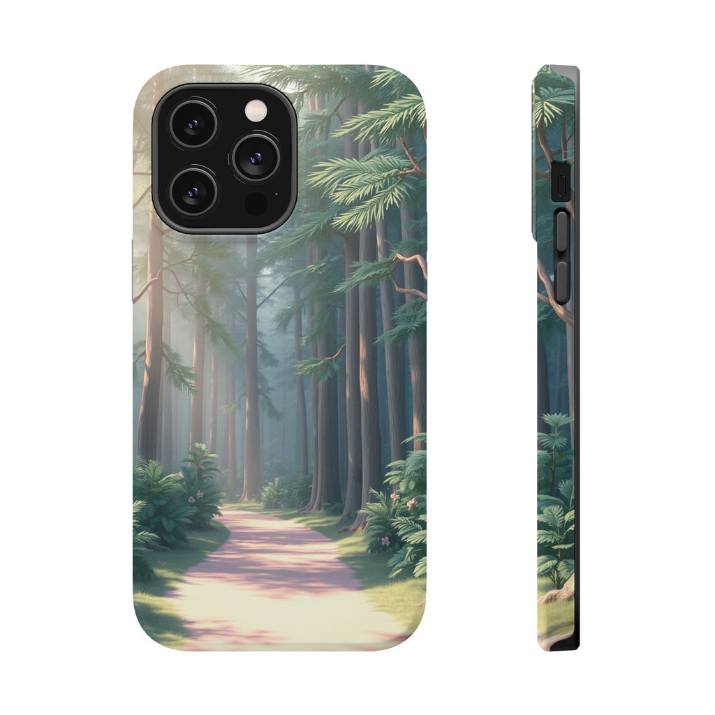 iPhone Mint And Blush Misty Forest Path Slim Everyday iPhone Designer · iPhone C