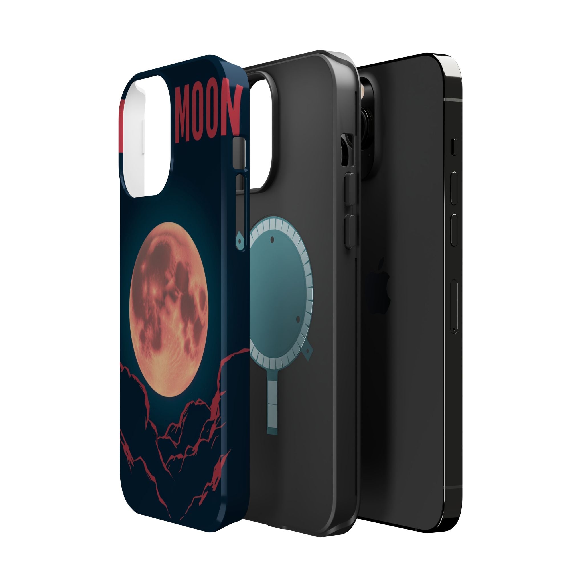 iPhone Blood Moon Rise Vintage Retro Poster Slim Everyday Designer Case · iPhone