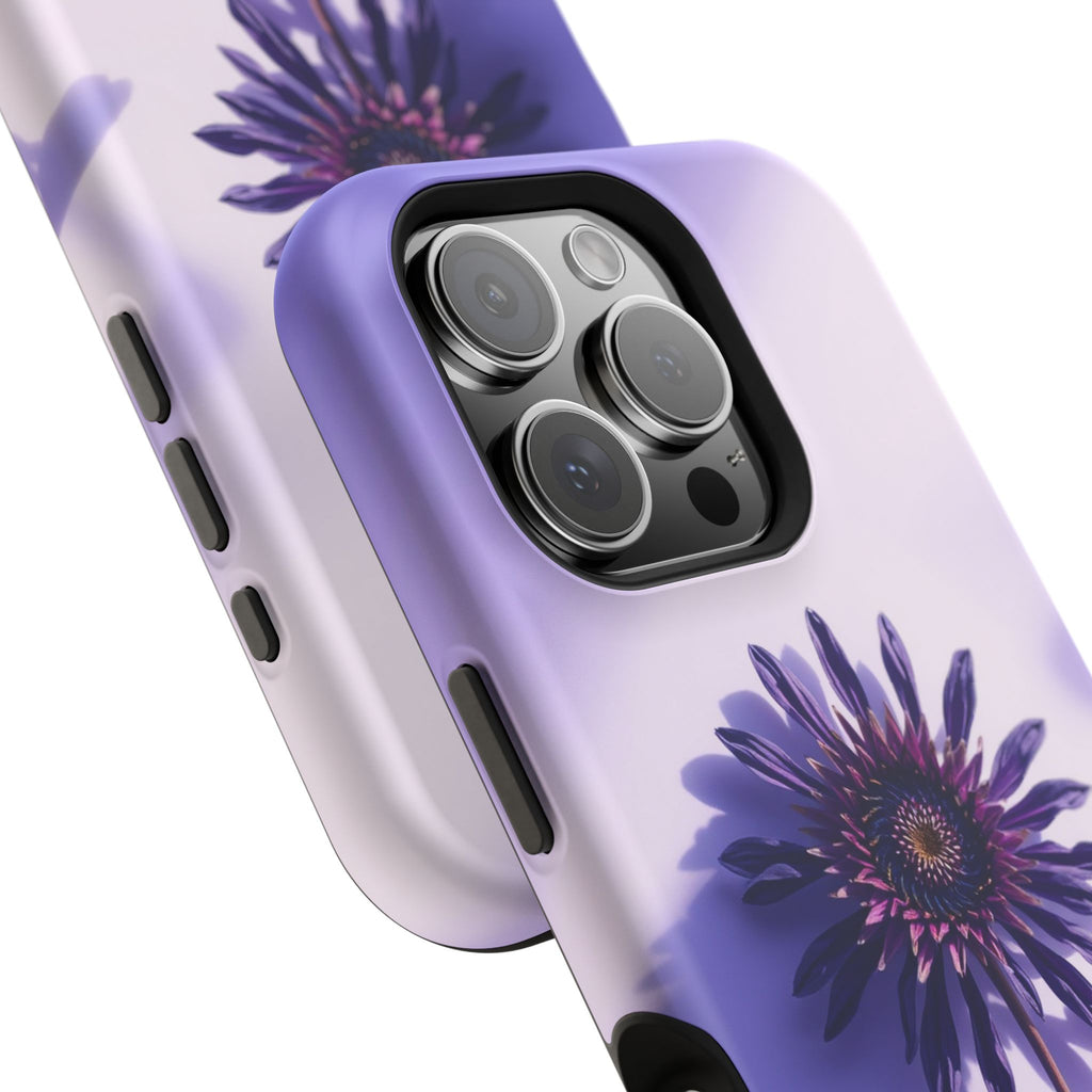iPhone Indigo And Violet Dried Flower Flat Lay Soft iPhone Finish · iPhone Case