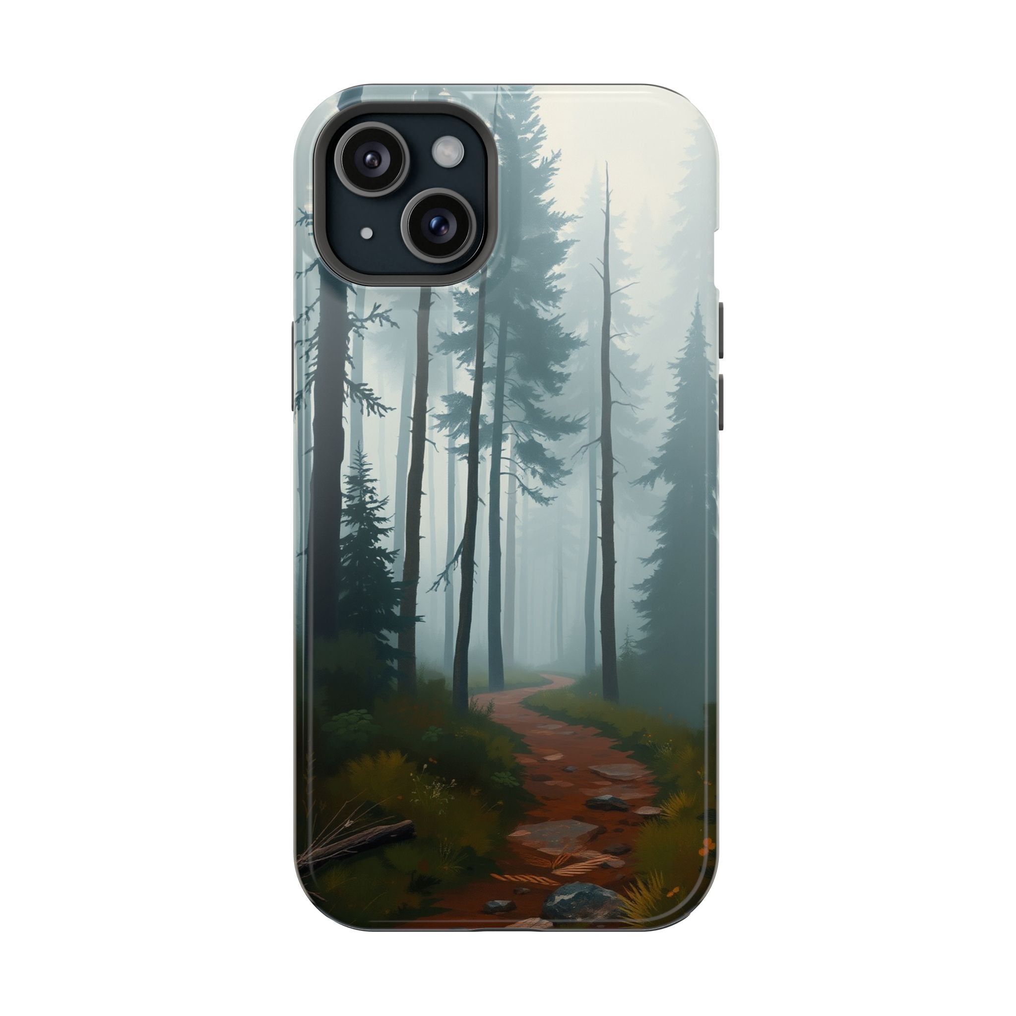 iPhone Serene Misty Forest Path Design Slim Everyday Designer Case · iPhone Case