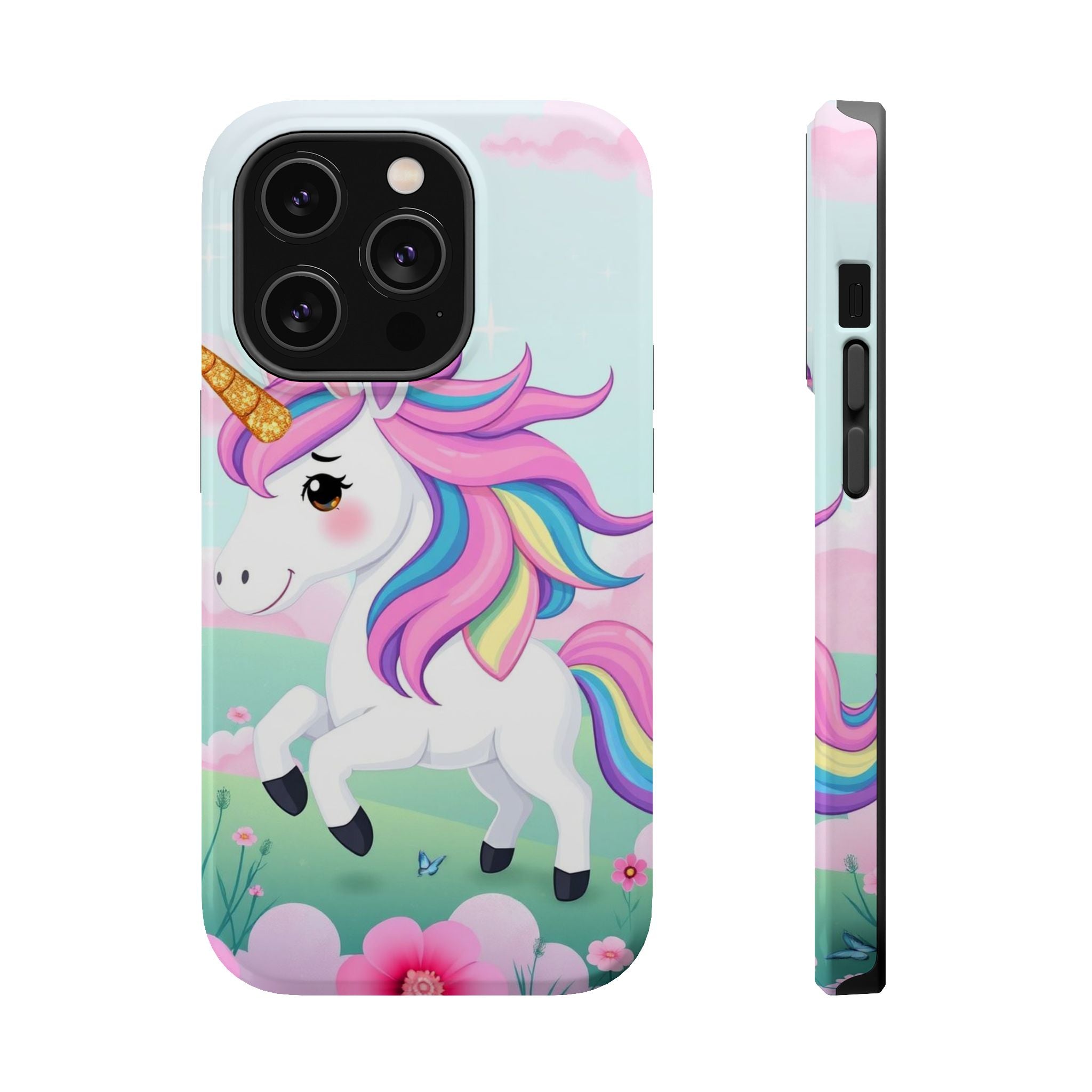 iPhone Rainbow Unicorn Kids Fun Soft iPhone Phone Case Gift Finish · iPhone Case