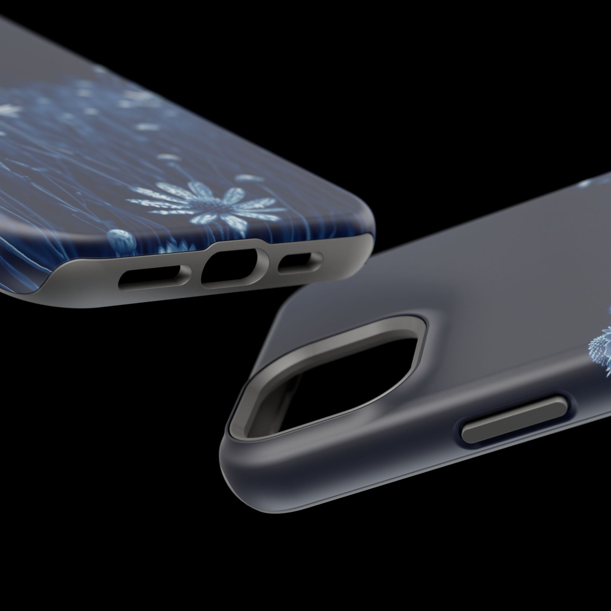 iPhone Midnight Blue And Silver Wildflower Field Clean iPhone Minimal · iPhone C
