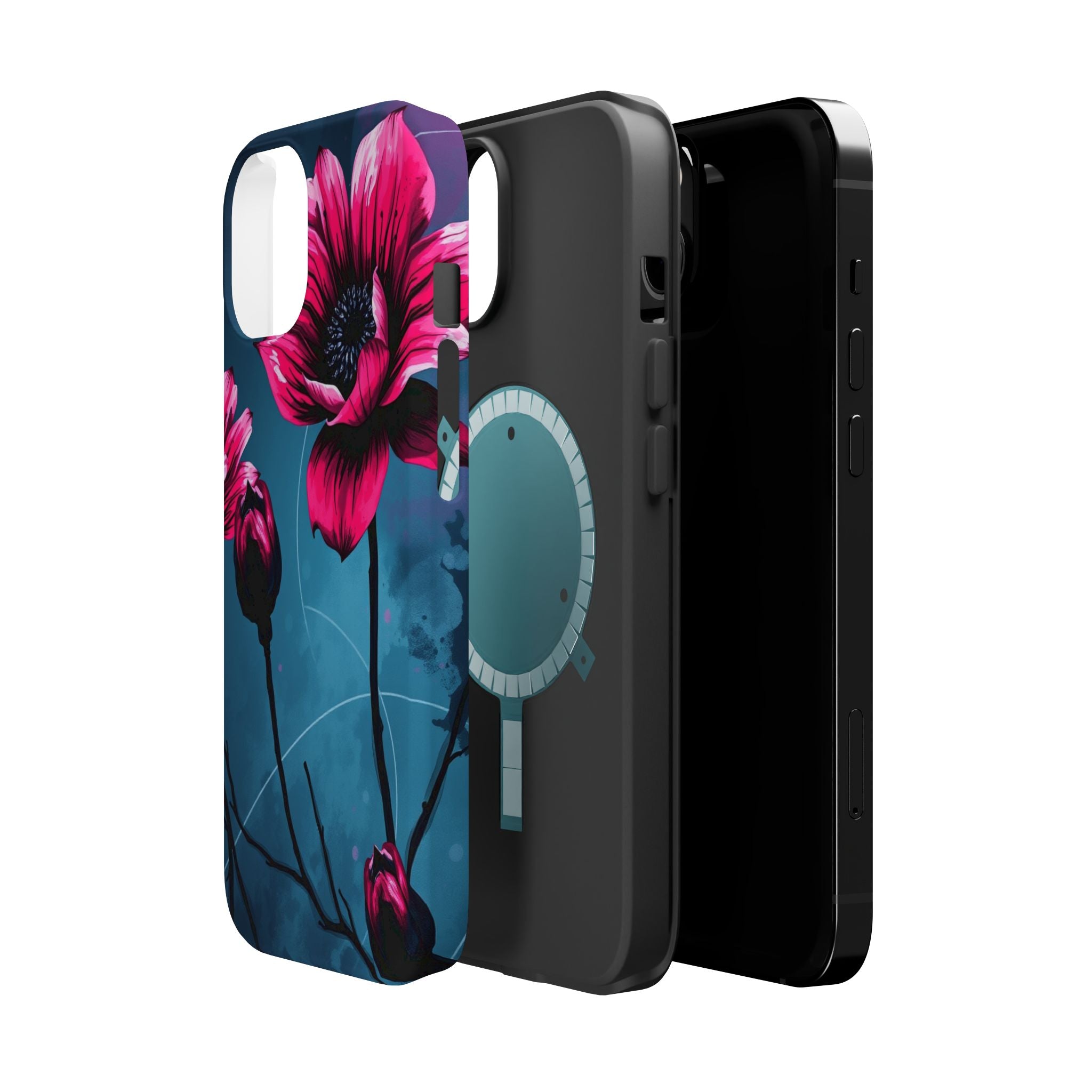 iPhone Floral Ink Wash Bold Art Slim Everyday Designer Case · iPhone Case