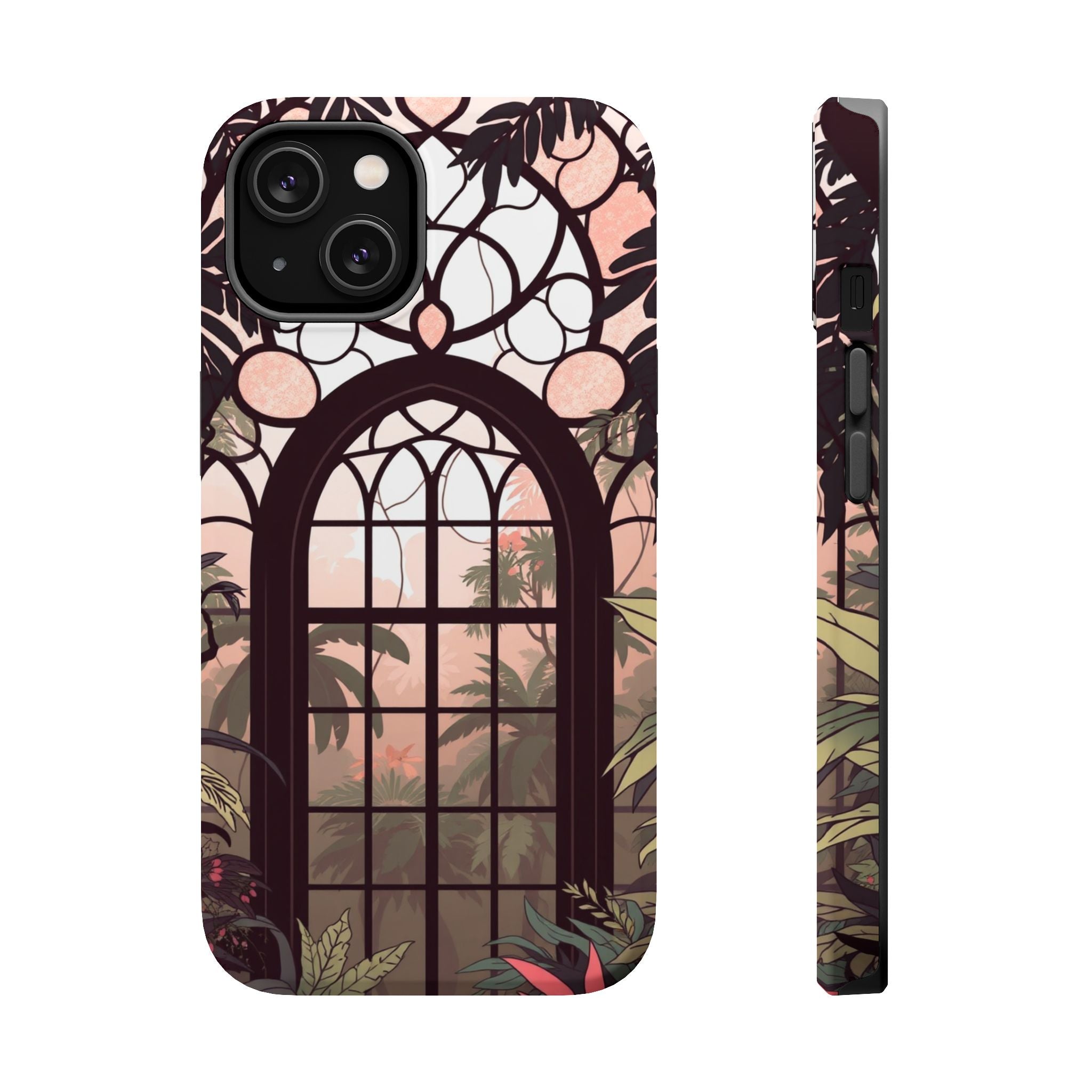 iPhone Rose Pink And Cream Rainforest Canopy Slim iPhone Everyday · iPhone Case