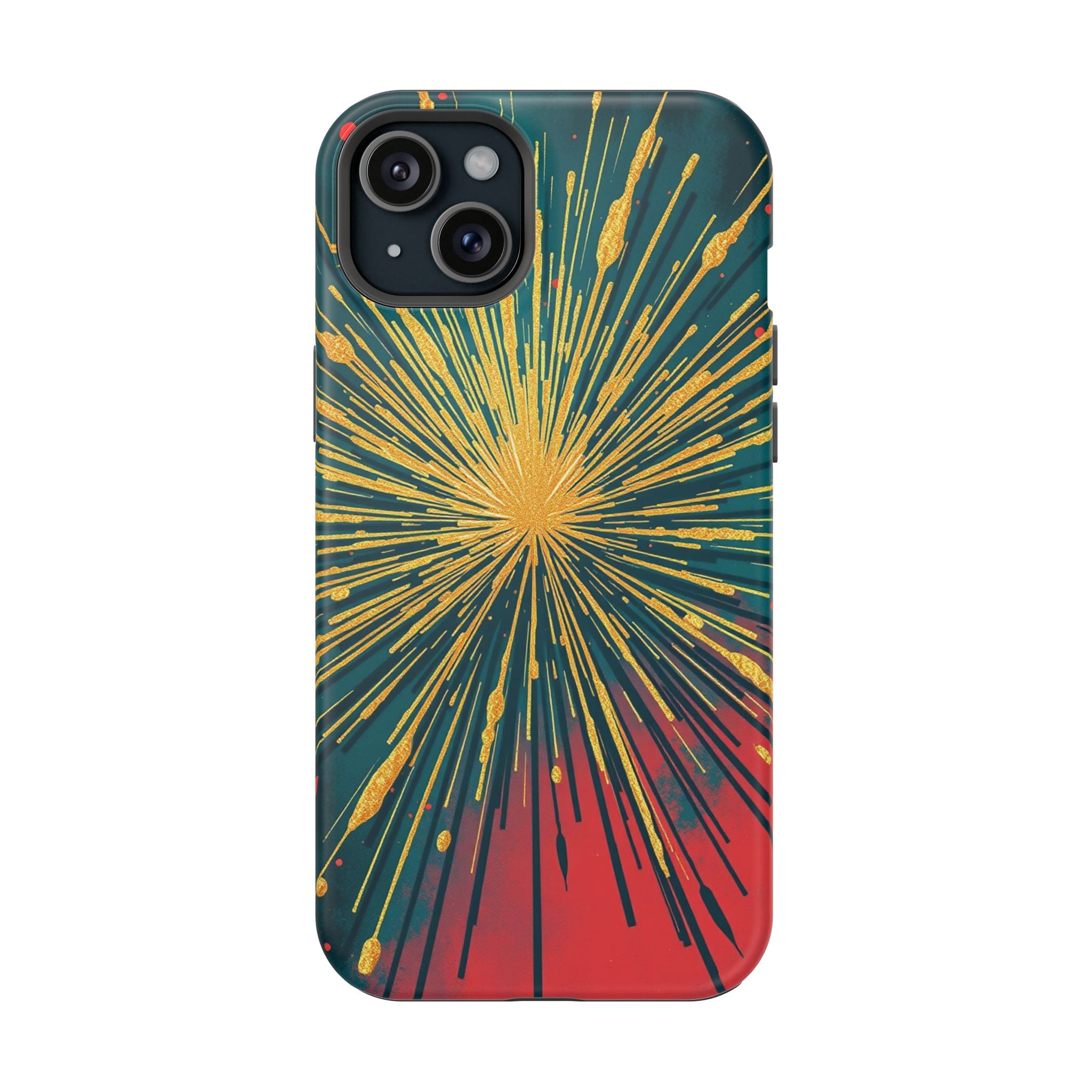 iPhone Gold Foil Burst Dark Gothic Ink Slim Everyday Designer Case · iPhone Case