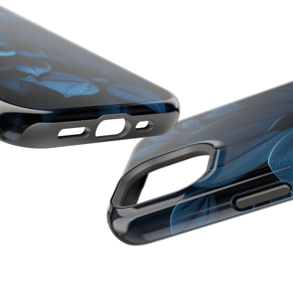 iPhone Midnight Blue And Silver Floral Dark Academia iPhone Slim · iPhone Case