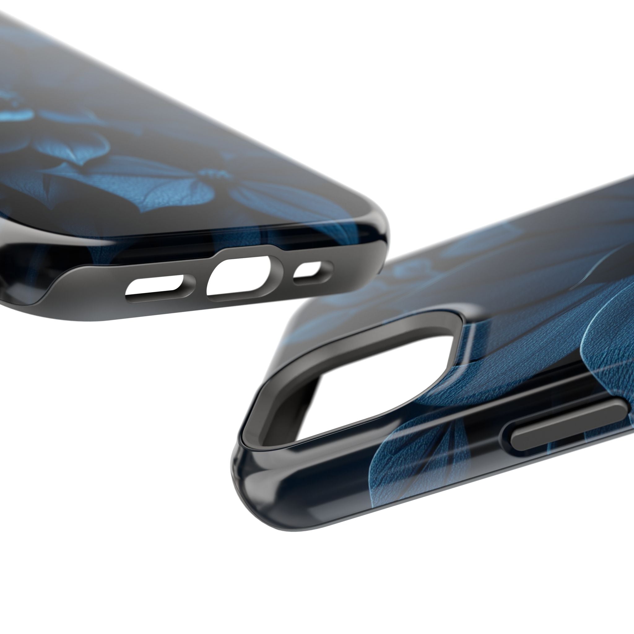 iPhone Midnight Blue And Silver Floral Dark Academia iPhone Slim · iPhone Case