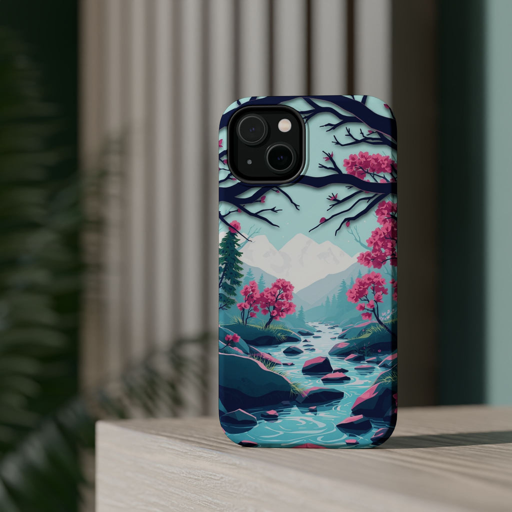 iPhone Cyan And Magenta Spring Creek Slim Everyday Designer Case · iPhone Case