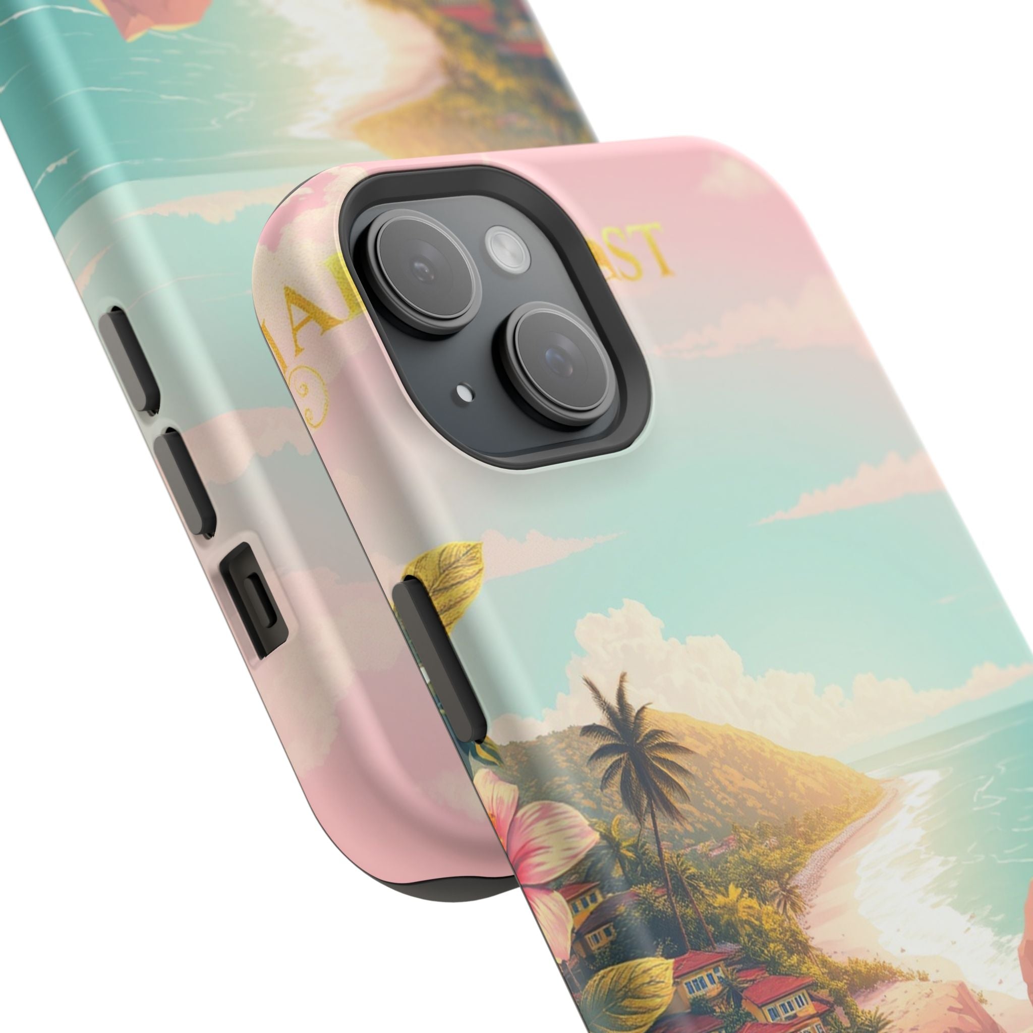 iPhone Mint And Blush Hibiscus Coast Slim Everyday iPhone 14 Designer · iPhone C