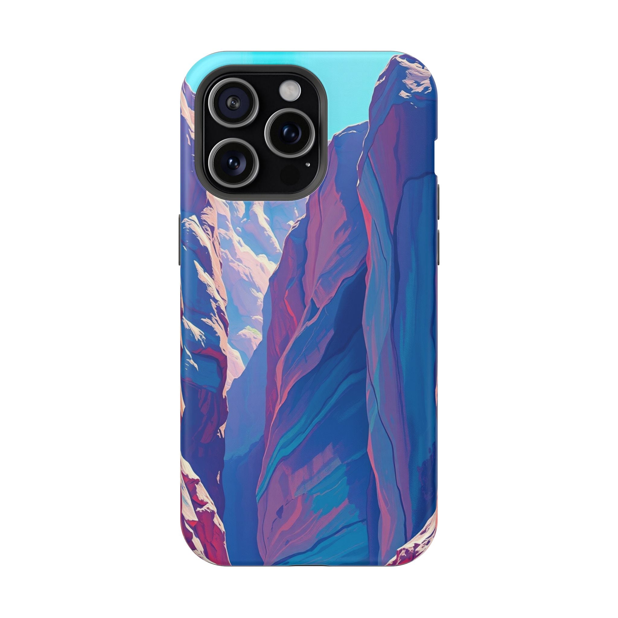 iPhone Cyan And Magenta Canyon Wall Slim Everyday Designer Case · iPhone Case