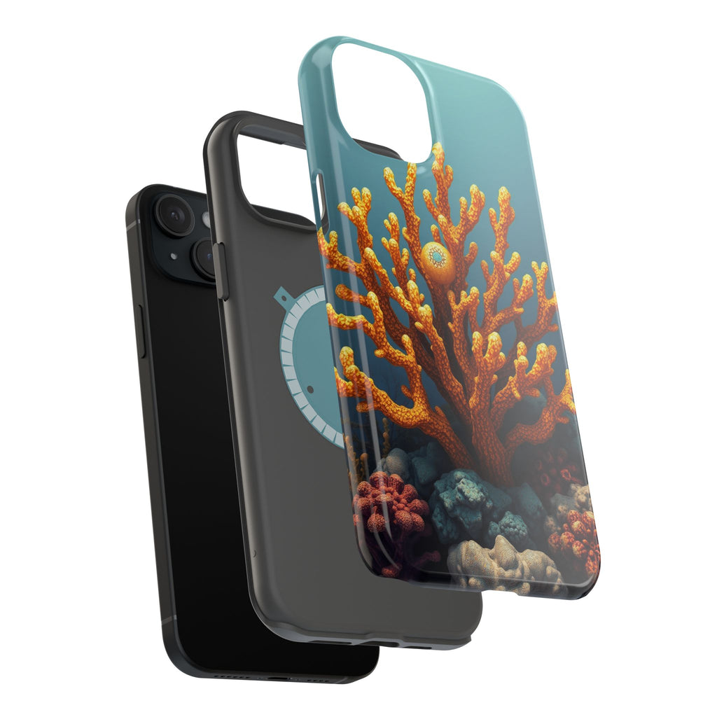 iPhone Mustard And Rust Coral Reef Life Slim Everyday iPhone Designer · iPhone C