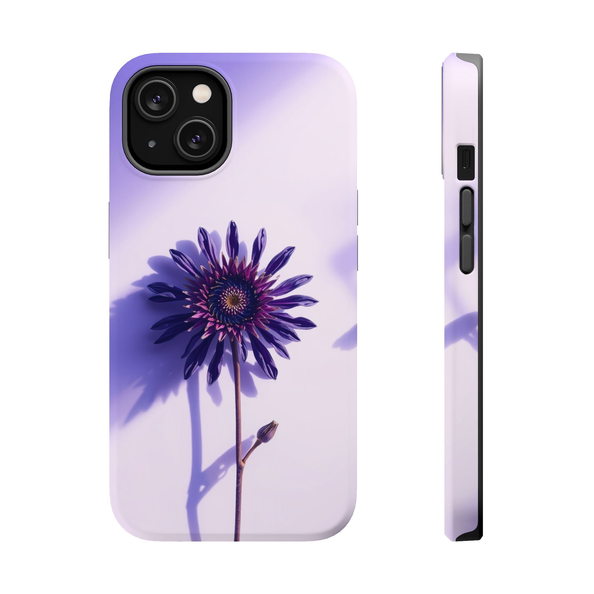 iPhone Indigo And Violet Dried Flower Flat Lay Soft iPhone Finish · iPhone Case