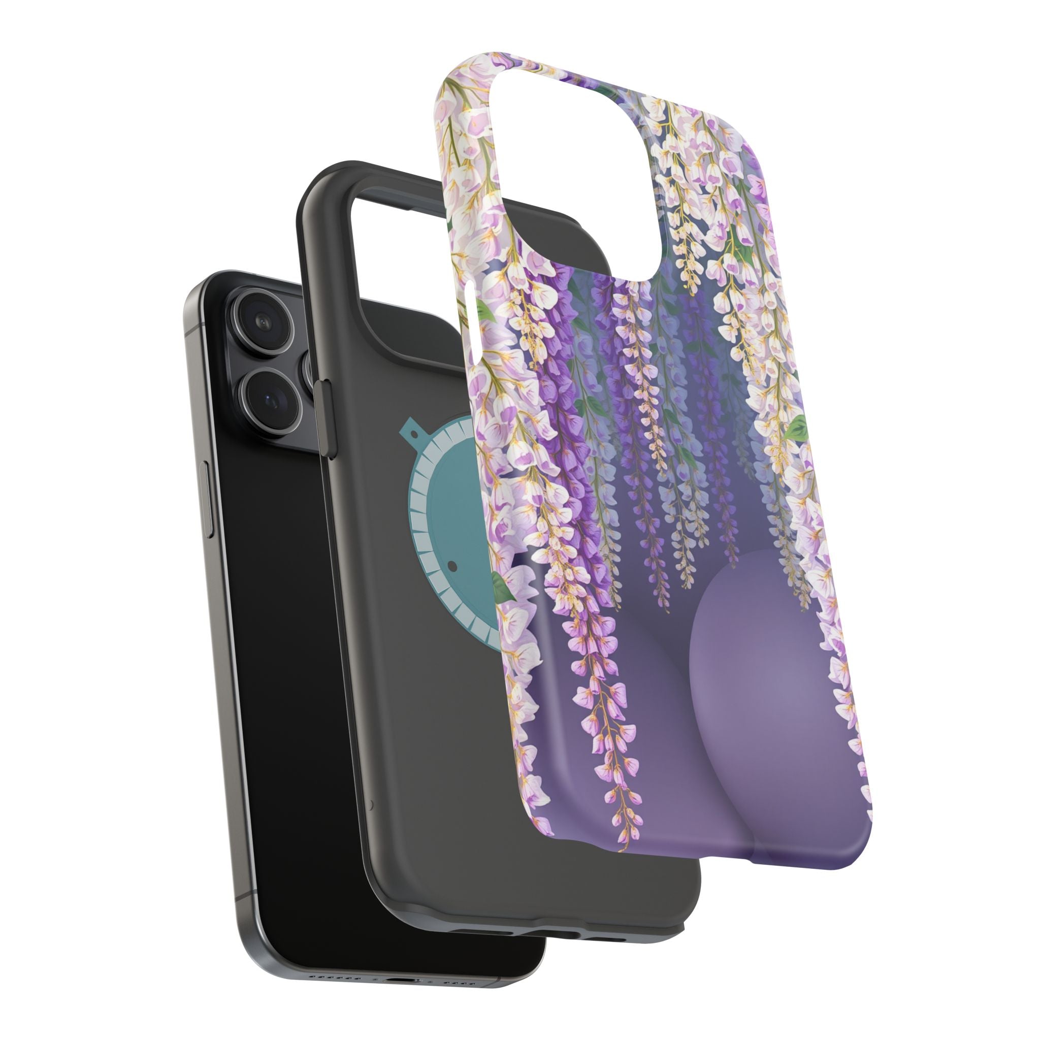 iPhone Mint And Blush Wisteria Cascade Slim Everyday Designer Case · iPhone Case