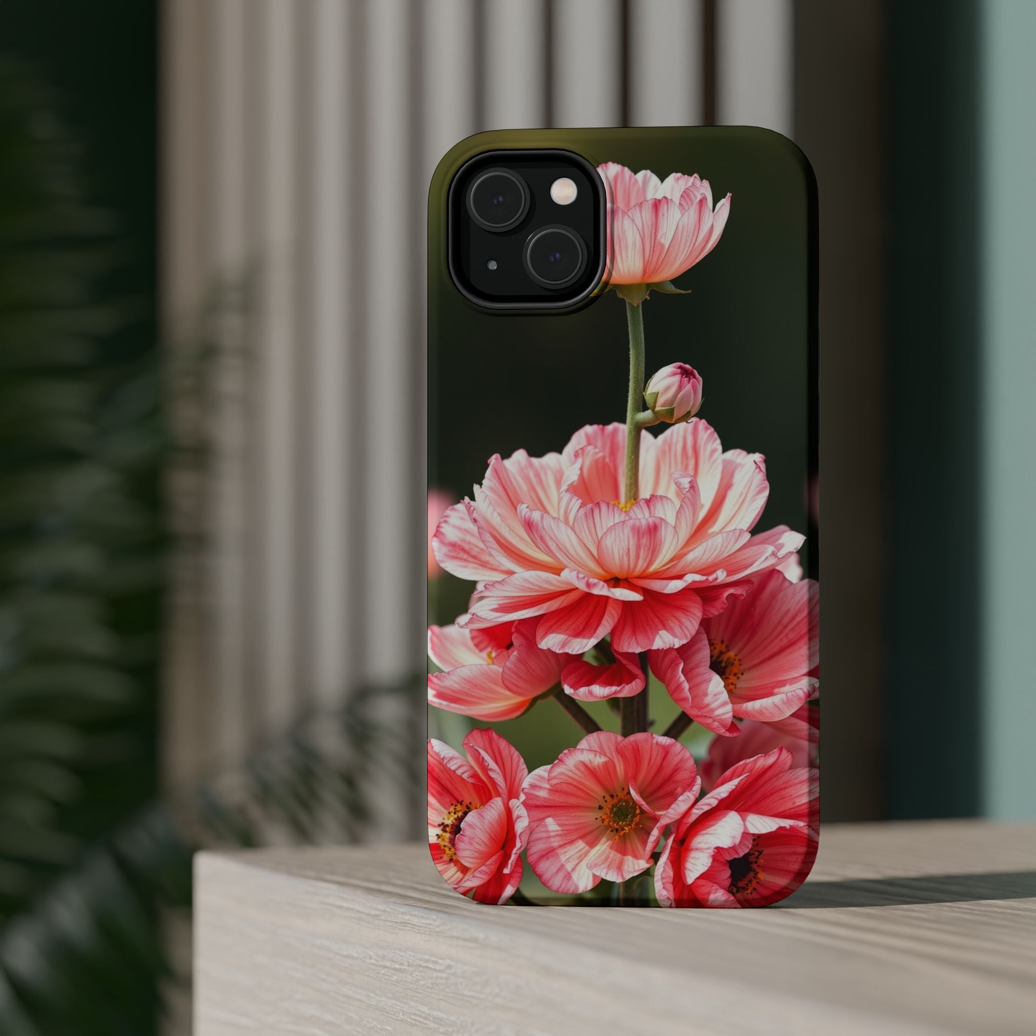 iPhone Ranunculus Stack Vibrant Watercolor Slim Snap Case · iPhone Case