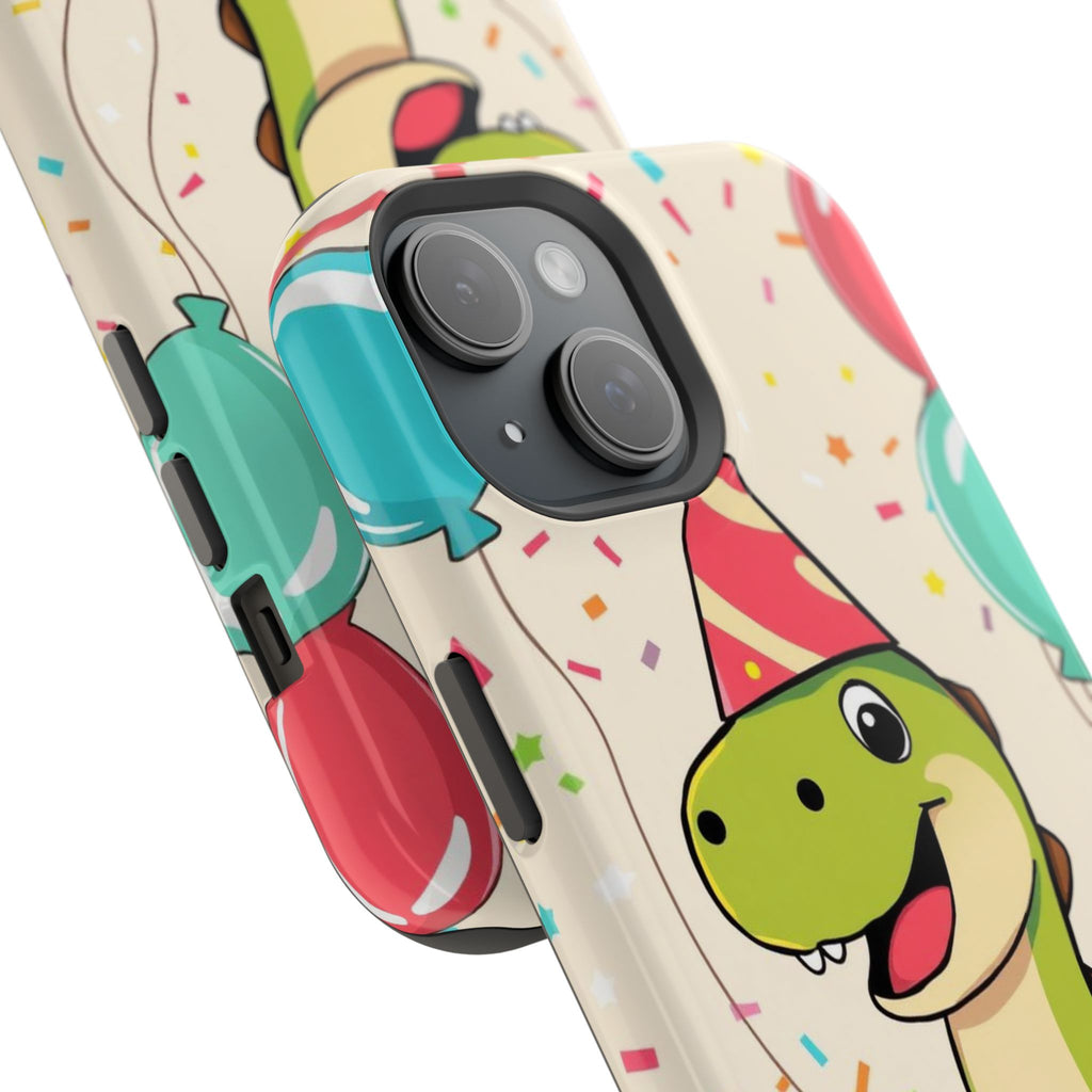 iPhone Dino with Party Hat Kids Fun Phone Case Gift Slim Snap Case · iPhone Case