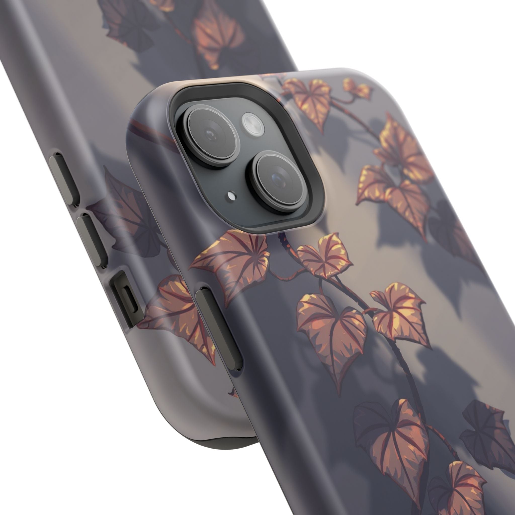 iPhone Charcoal And Copper Art Nouveau Vine Soft iPhone 13 Finish · iPhone Case