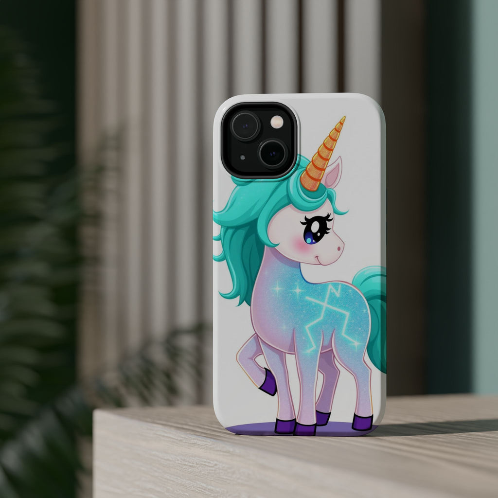 iPhone Turquoise Sparkle Unicorn Kids Fun iPhone Phone Case Gift · iPhone Case